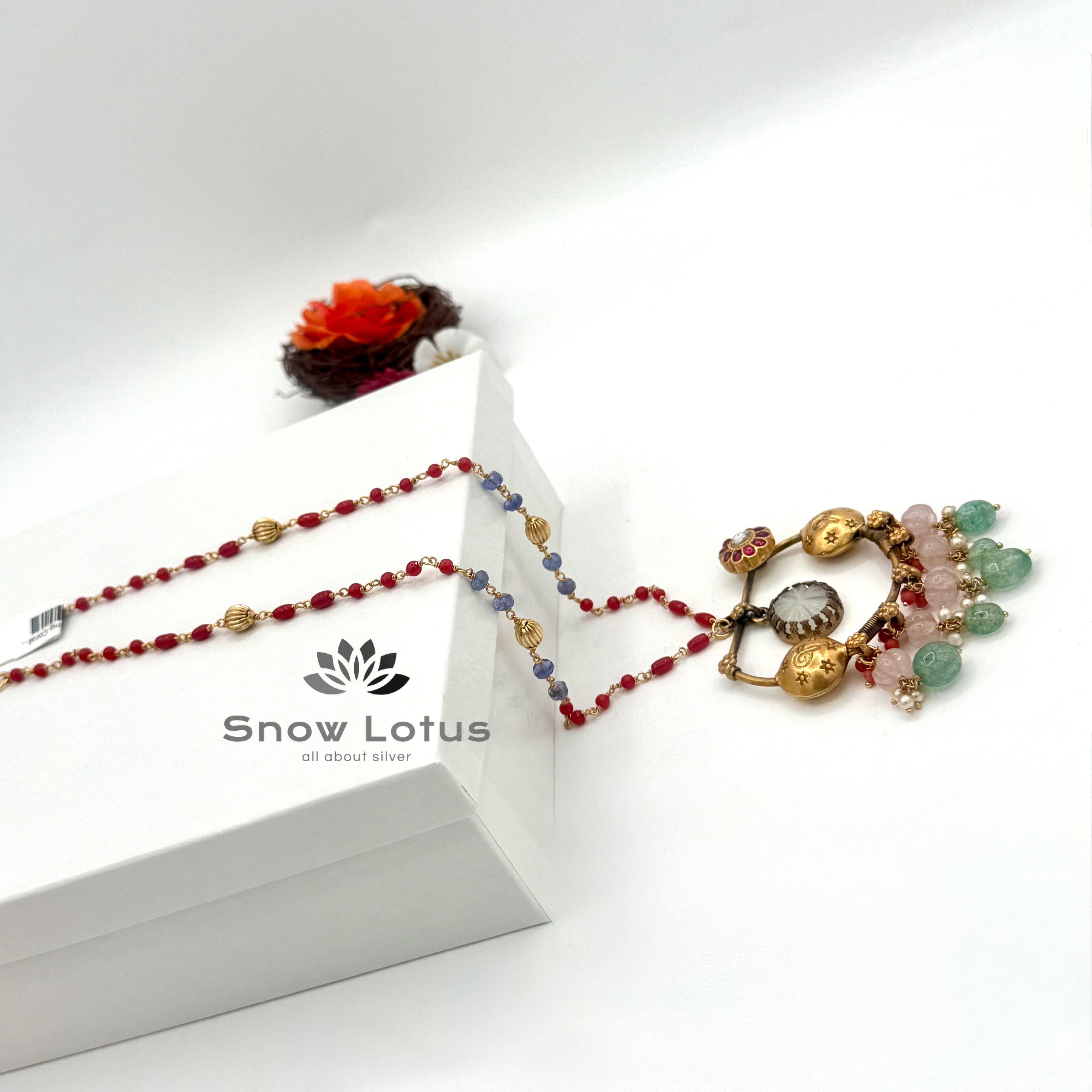 One of A Kind Eye-catching Coral Neckpiece
