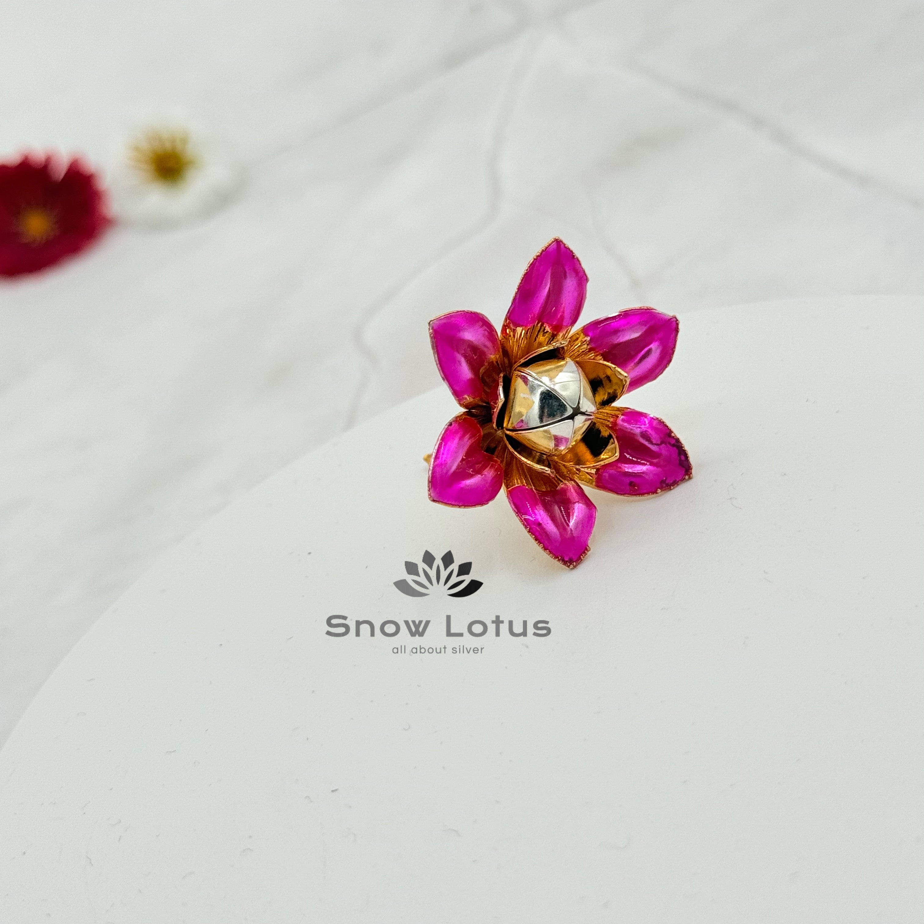 Pink enamel Bud jasmine
