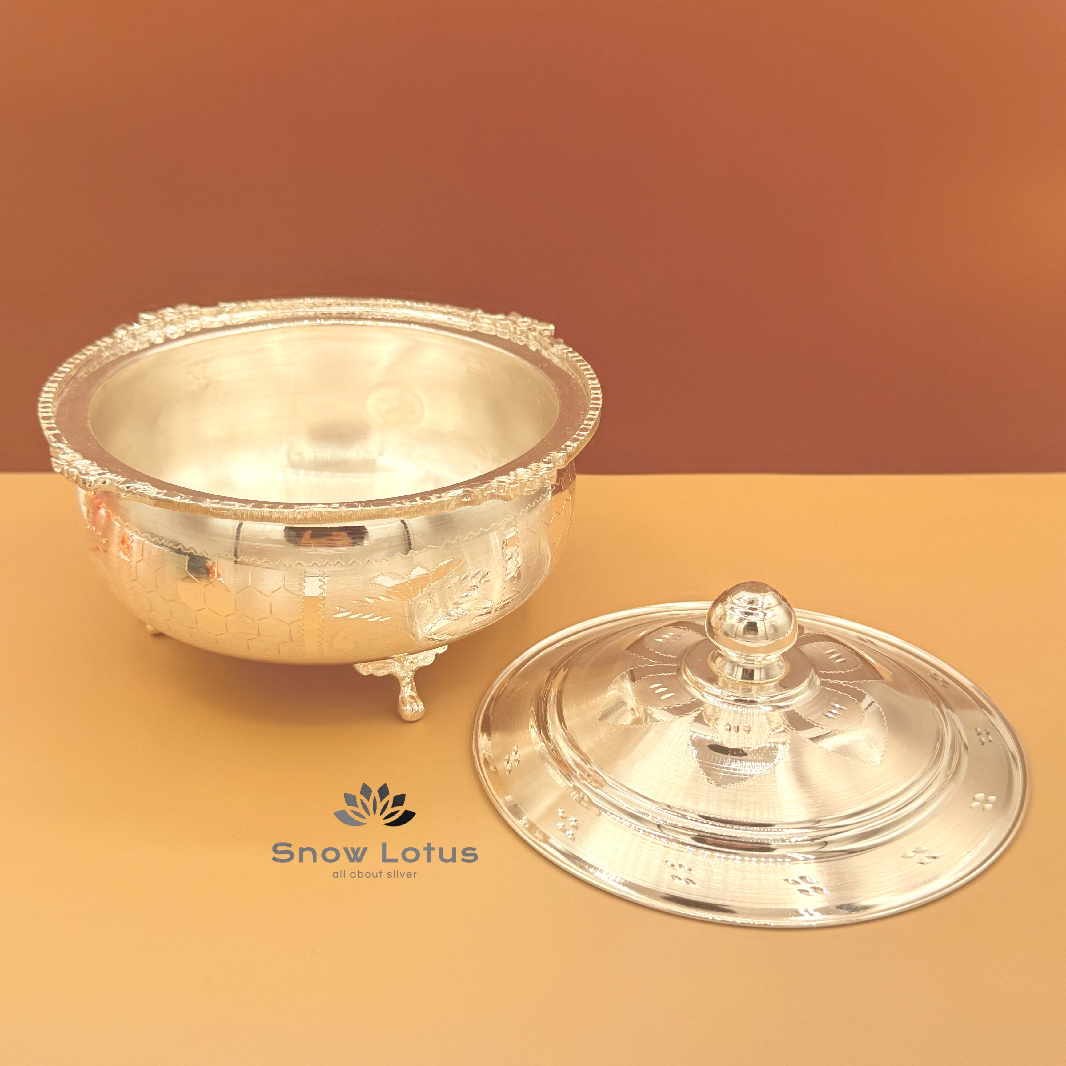Silver Serving Dish with Lid 925