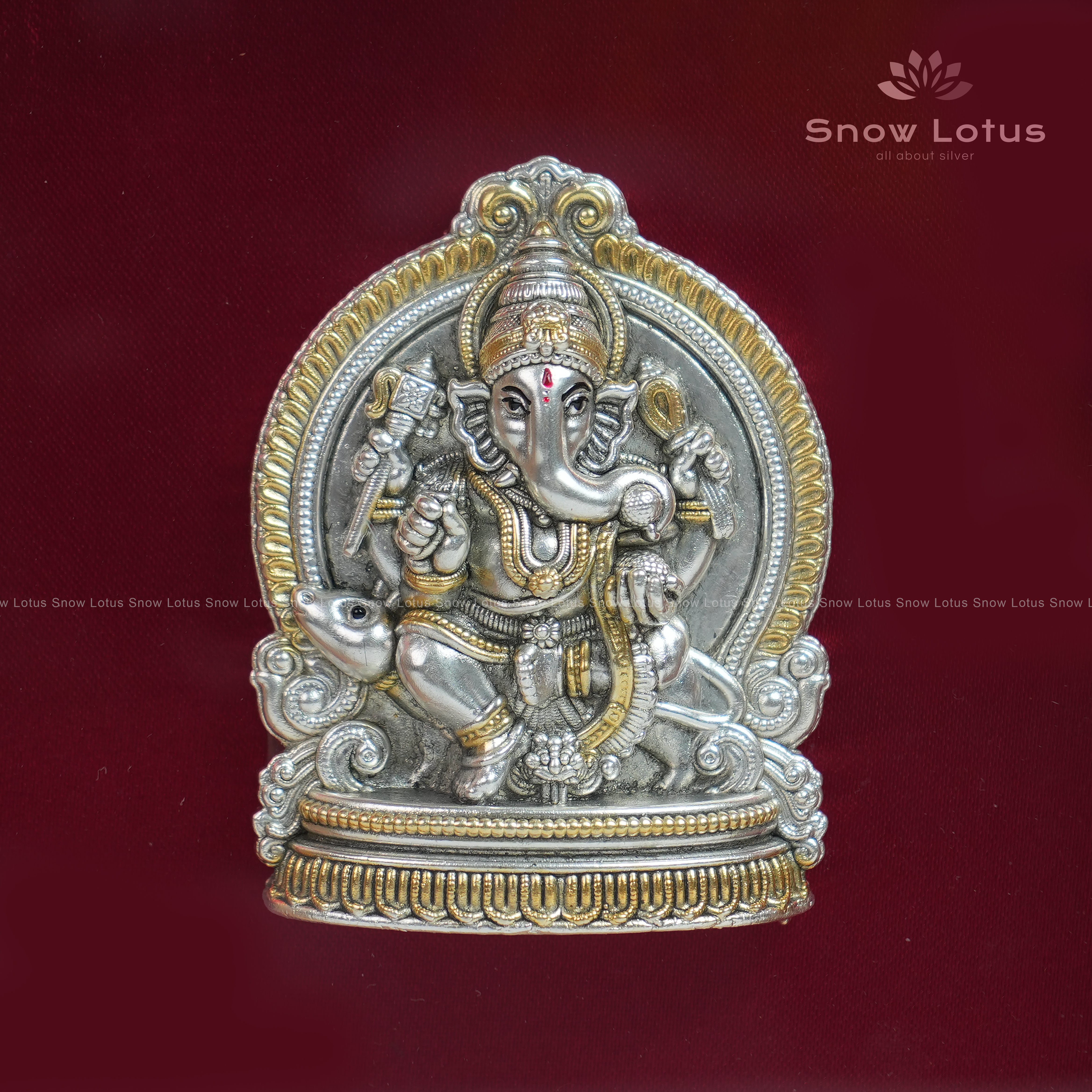 Antique 925 Ganesh Frame 7.5*7.5