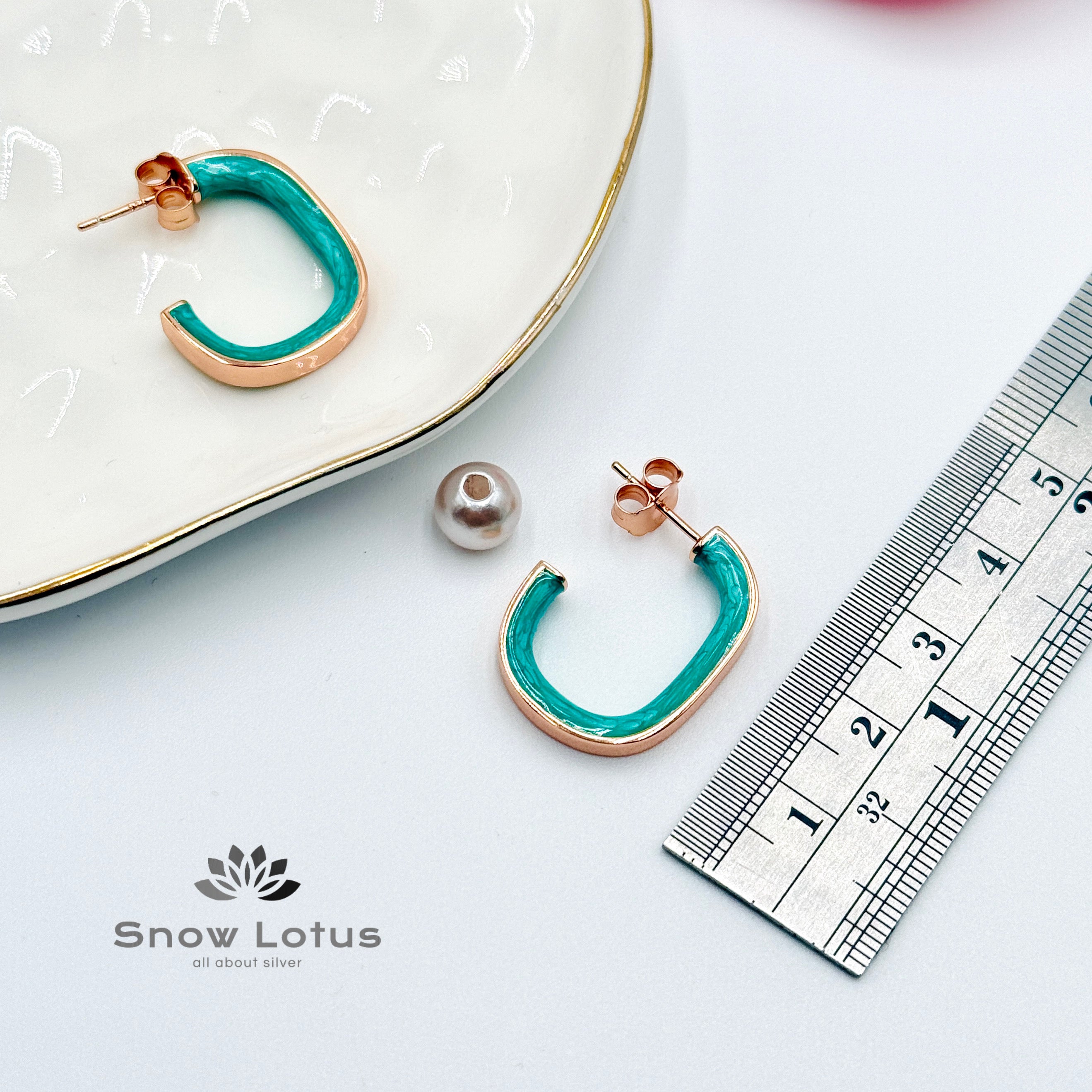 Trendy Turquoise Hoops