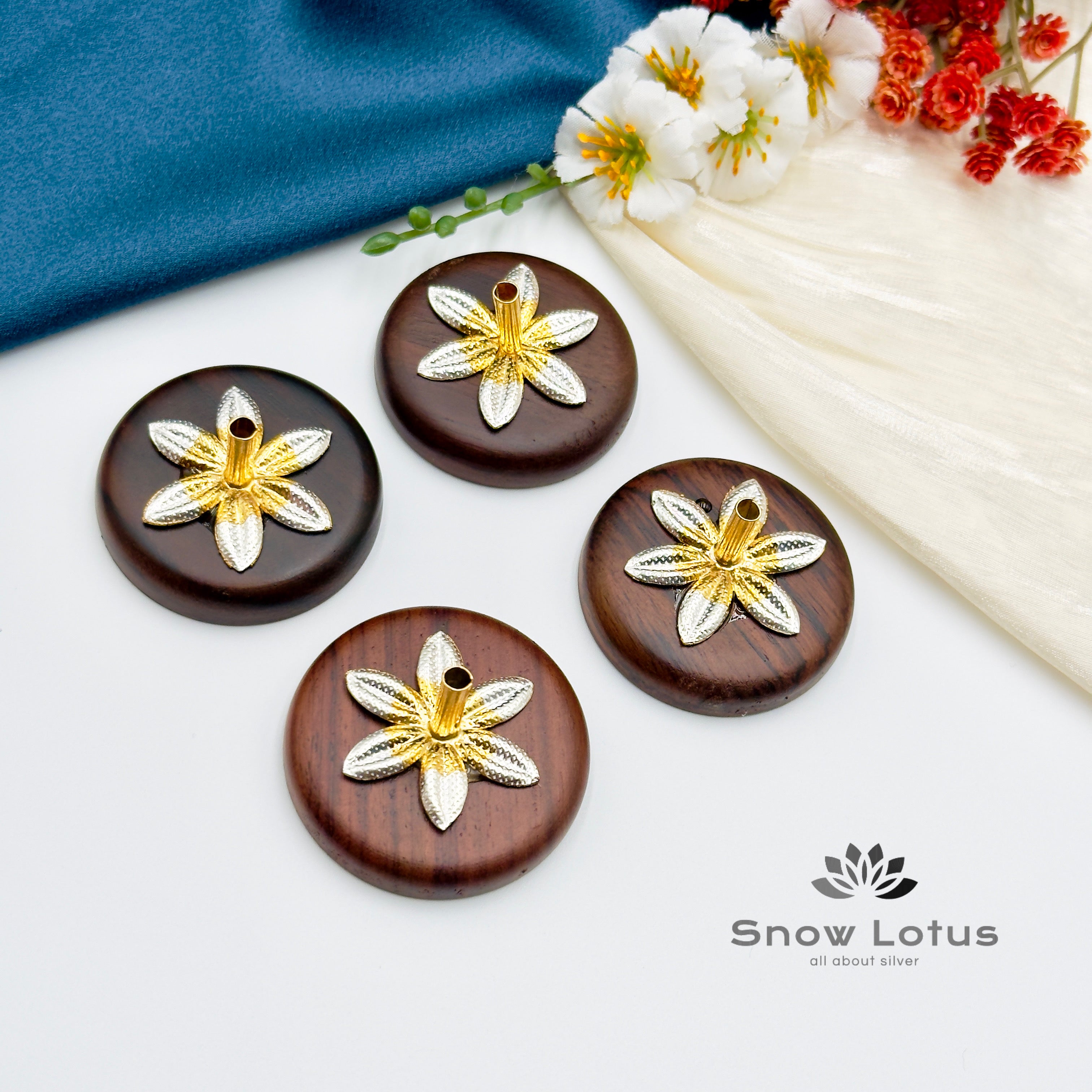 Wooden Flower Agarabathi Stand