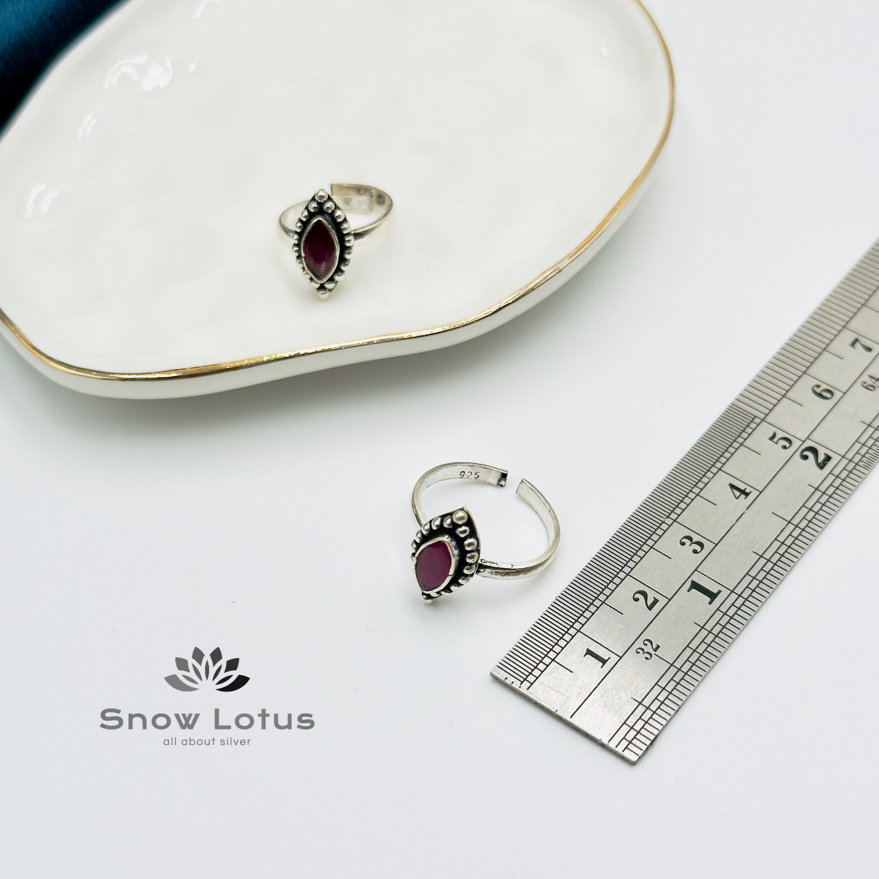 Toe Rings Cut Stone M19