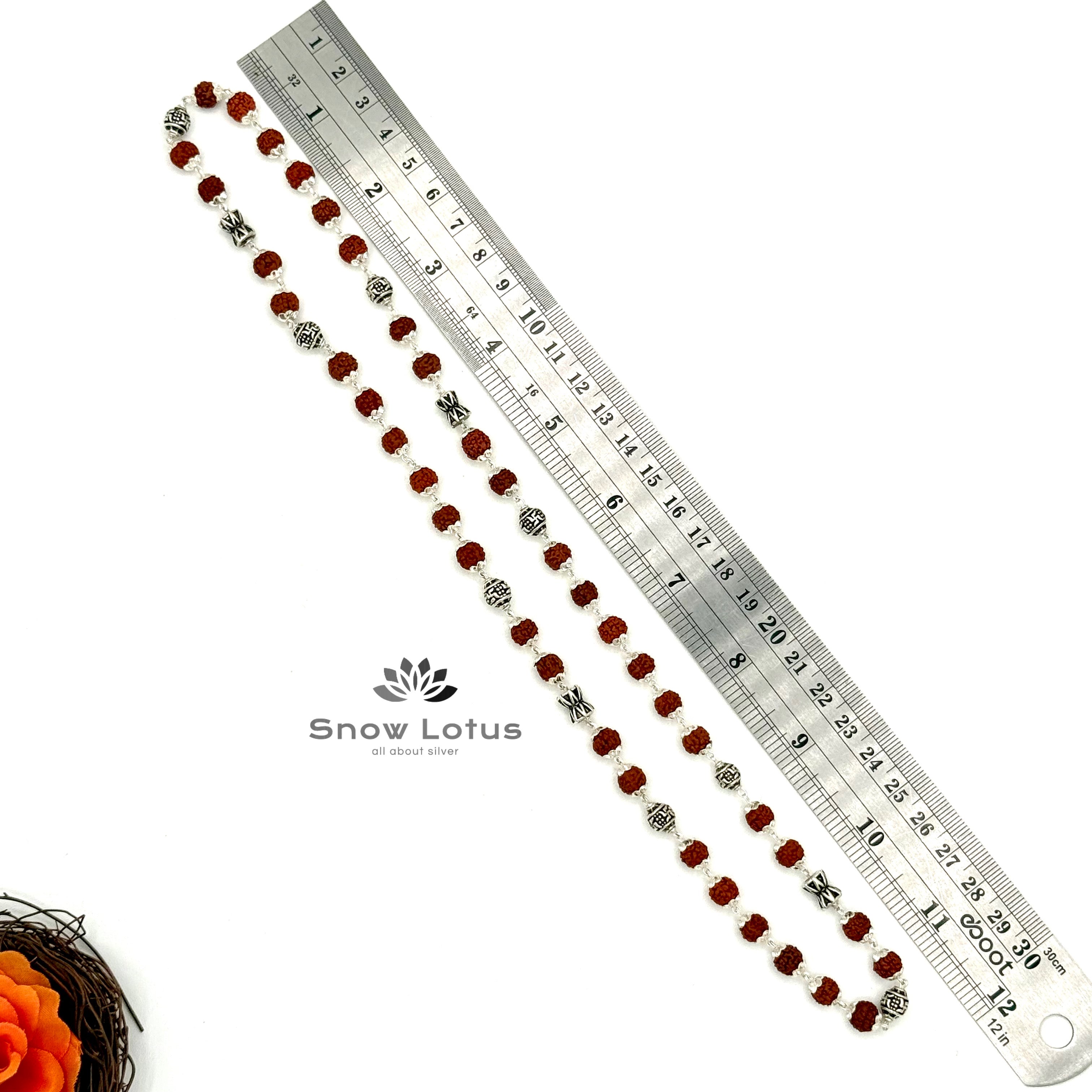 Damarukam Balls Rudraksha Mala