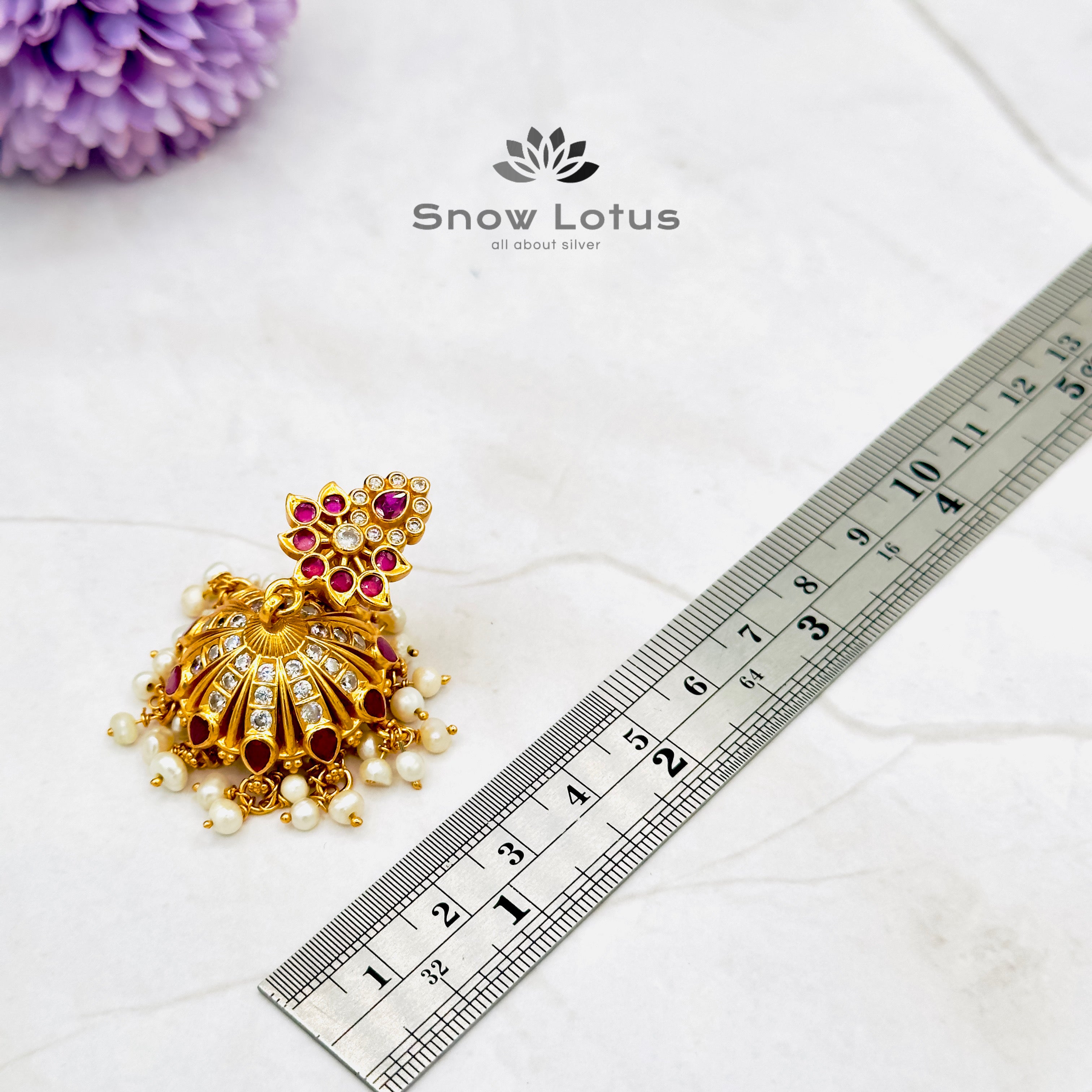 Elegant pearly jhumka