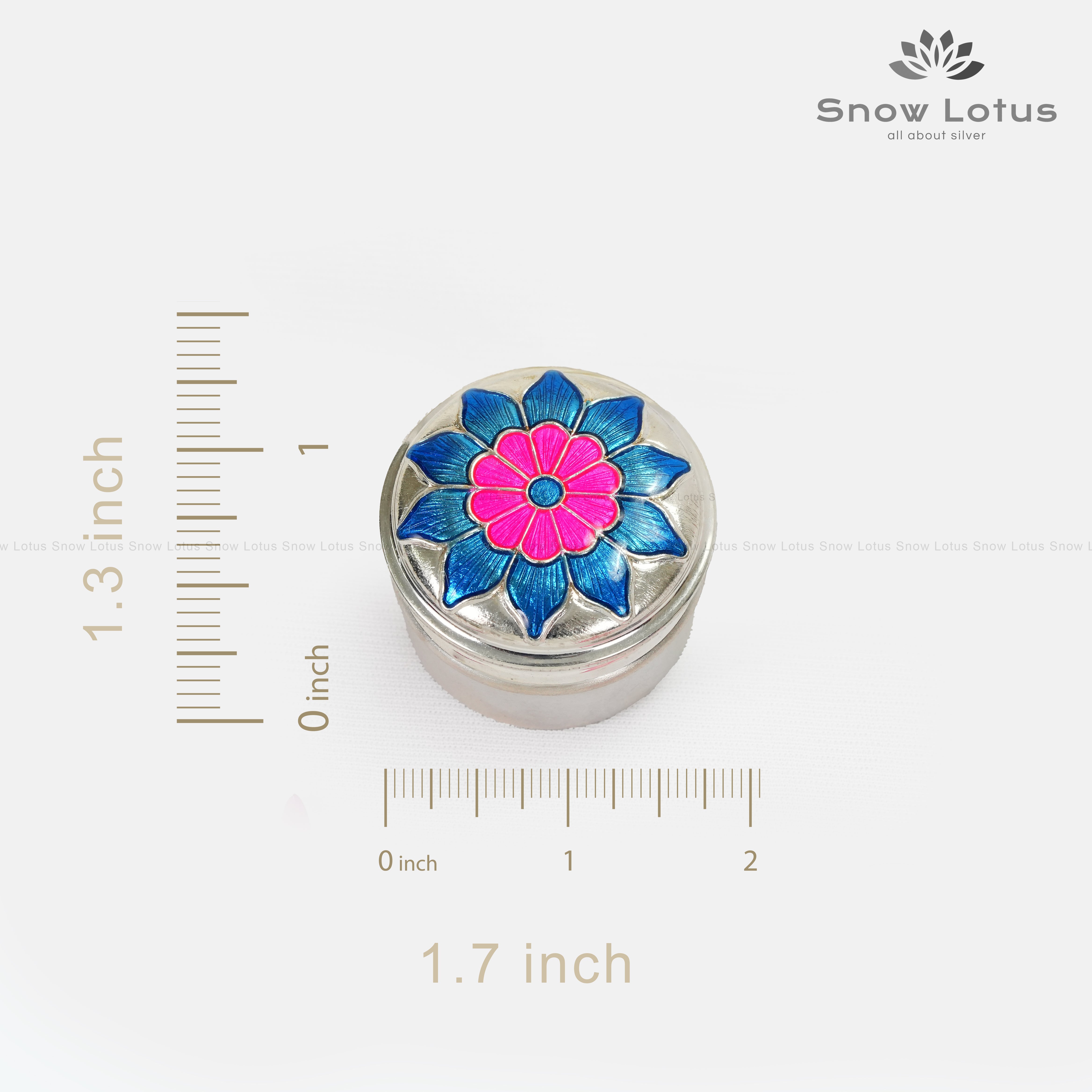 Enamel Flower Kumkum Box
