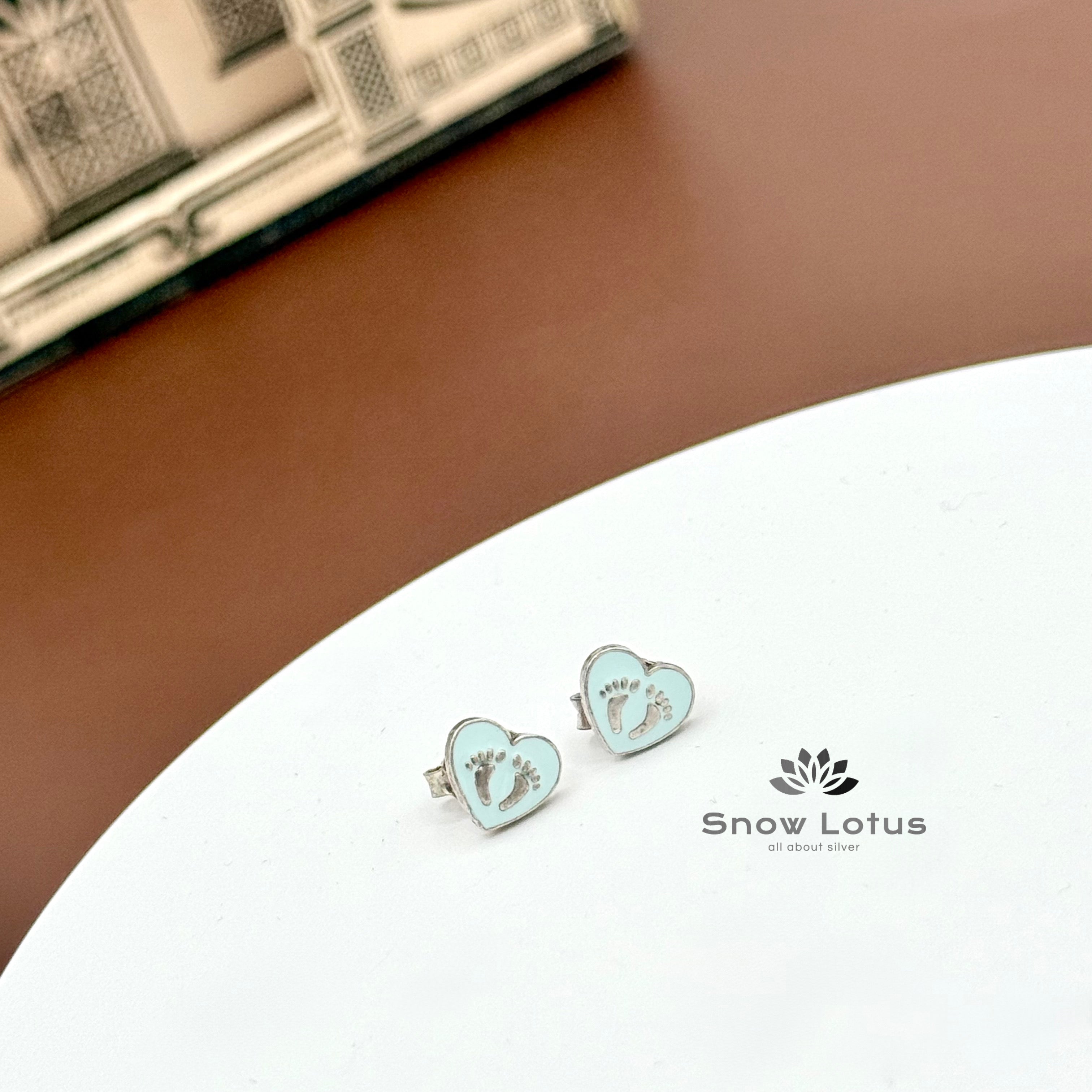 Baby foot print studs