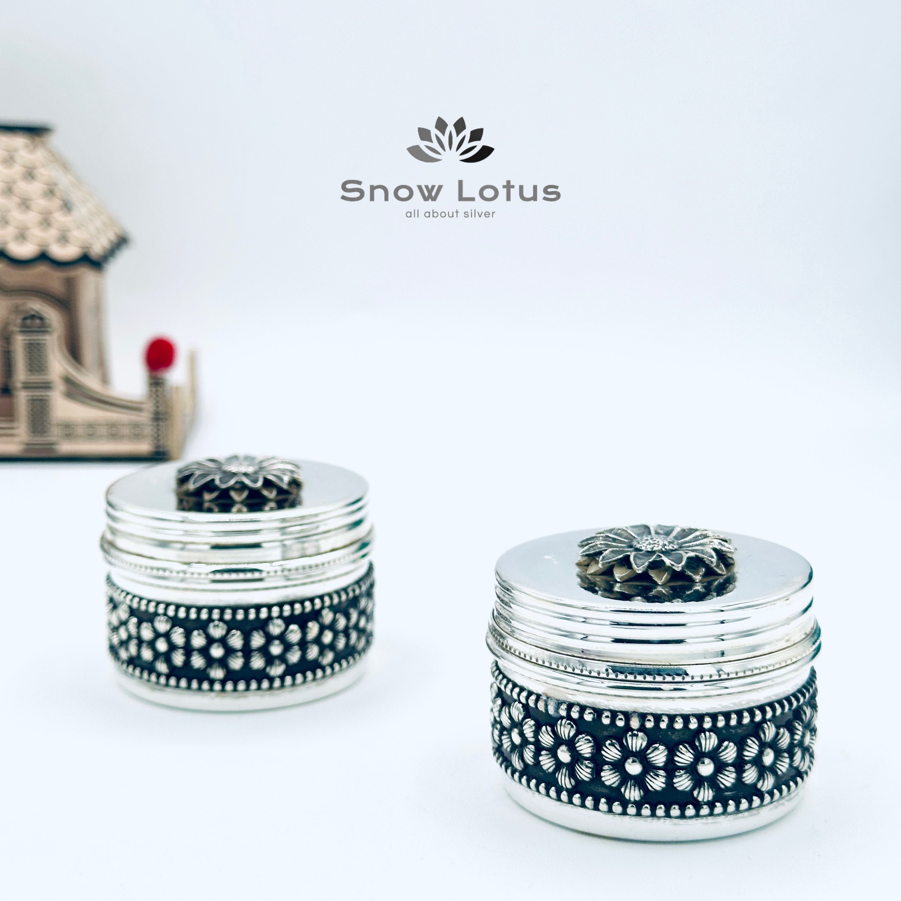 Antique Box with Flower Top