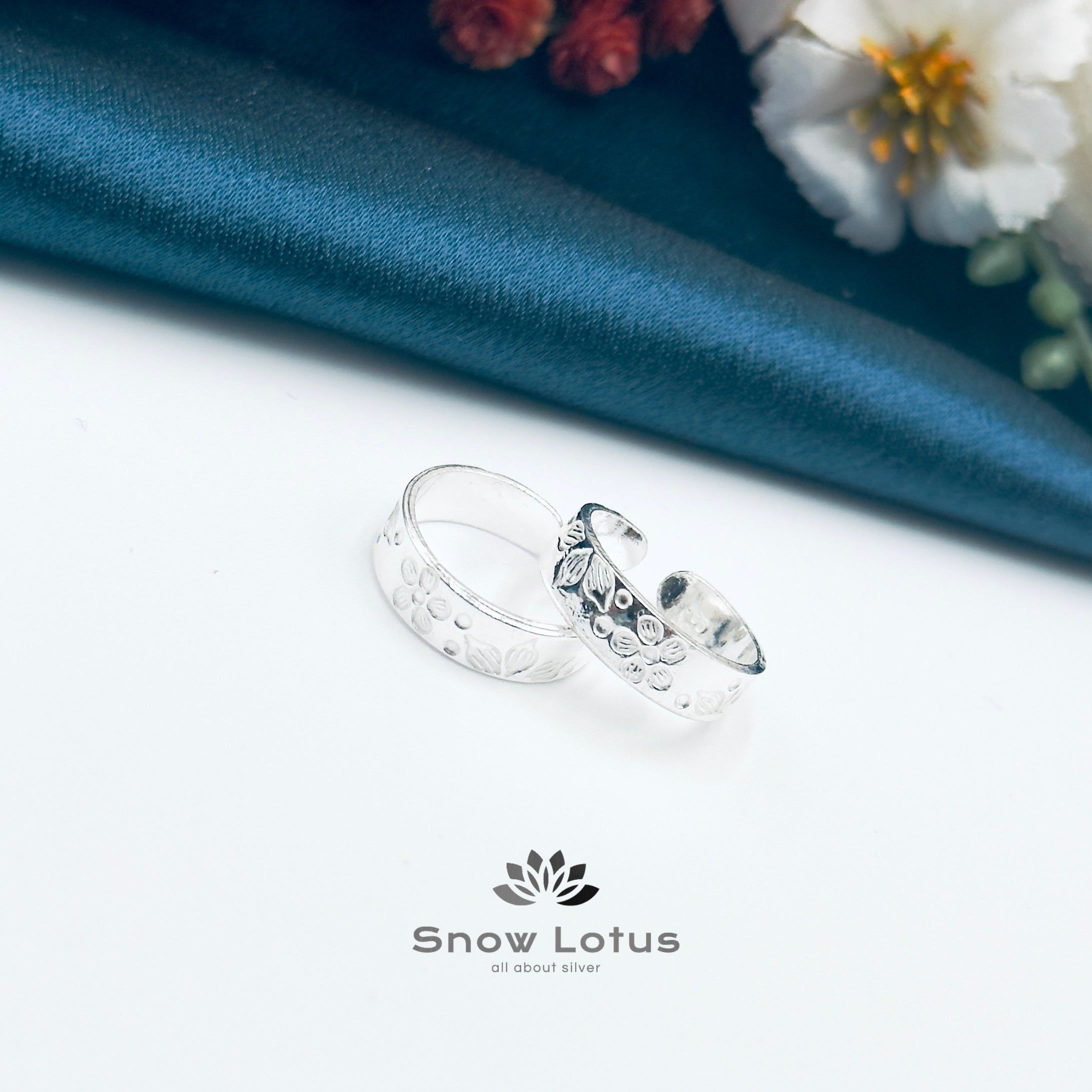 Toe Rings Silver Plain M7