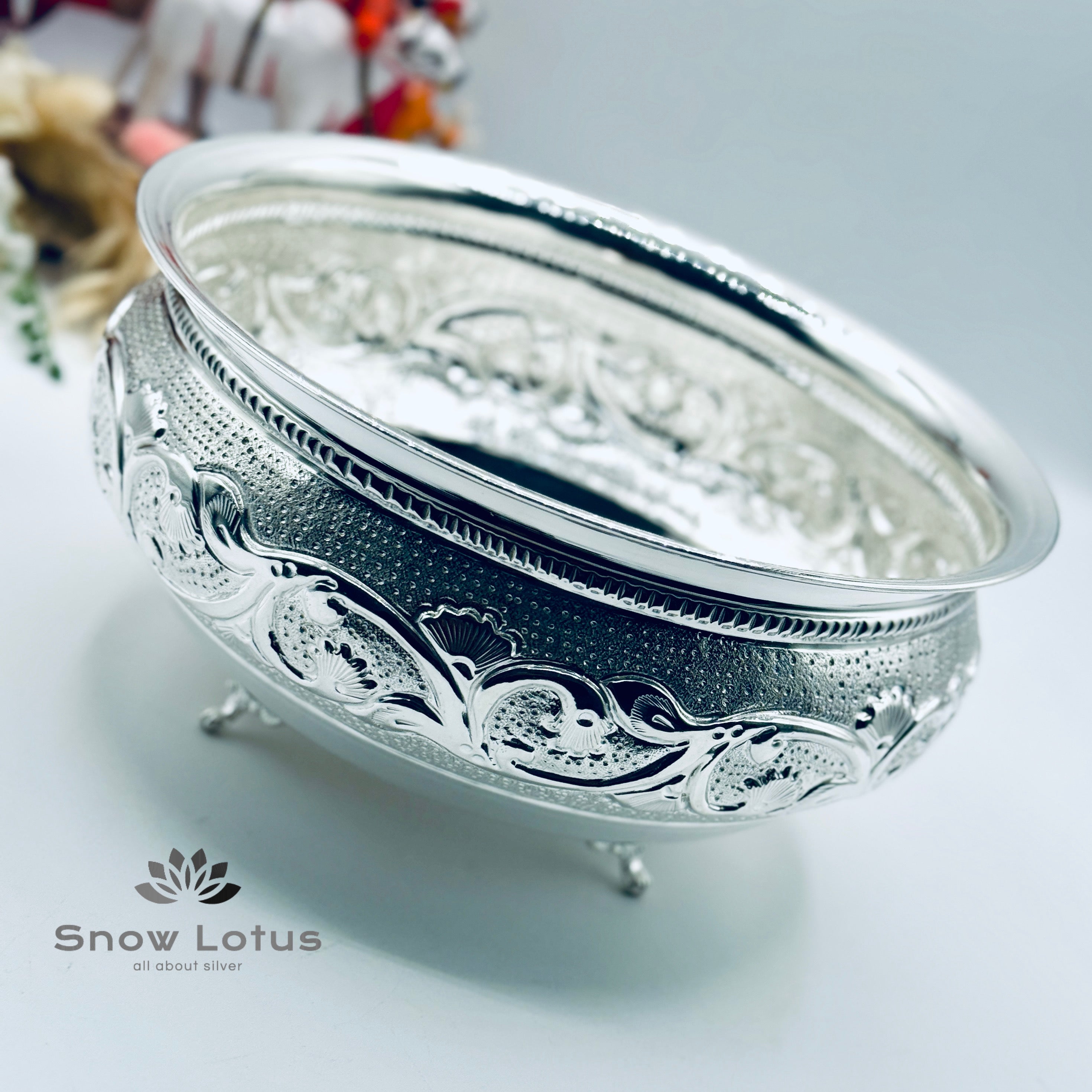 Nakshi Pooja Bowls with Legs