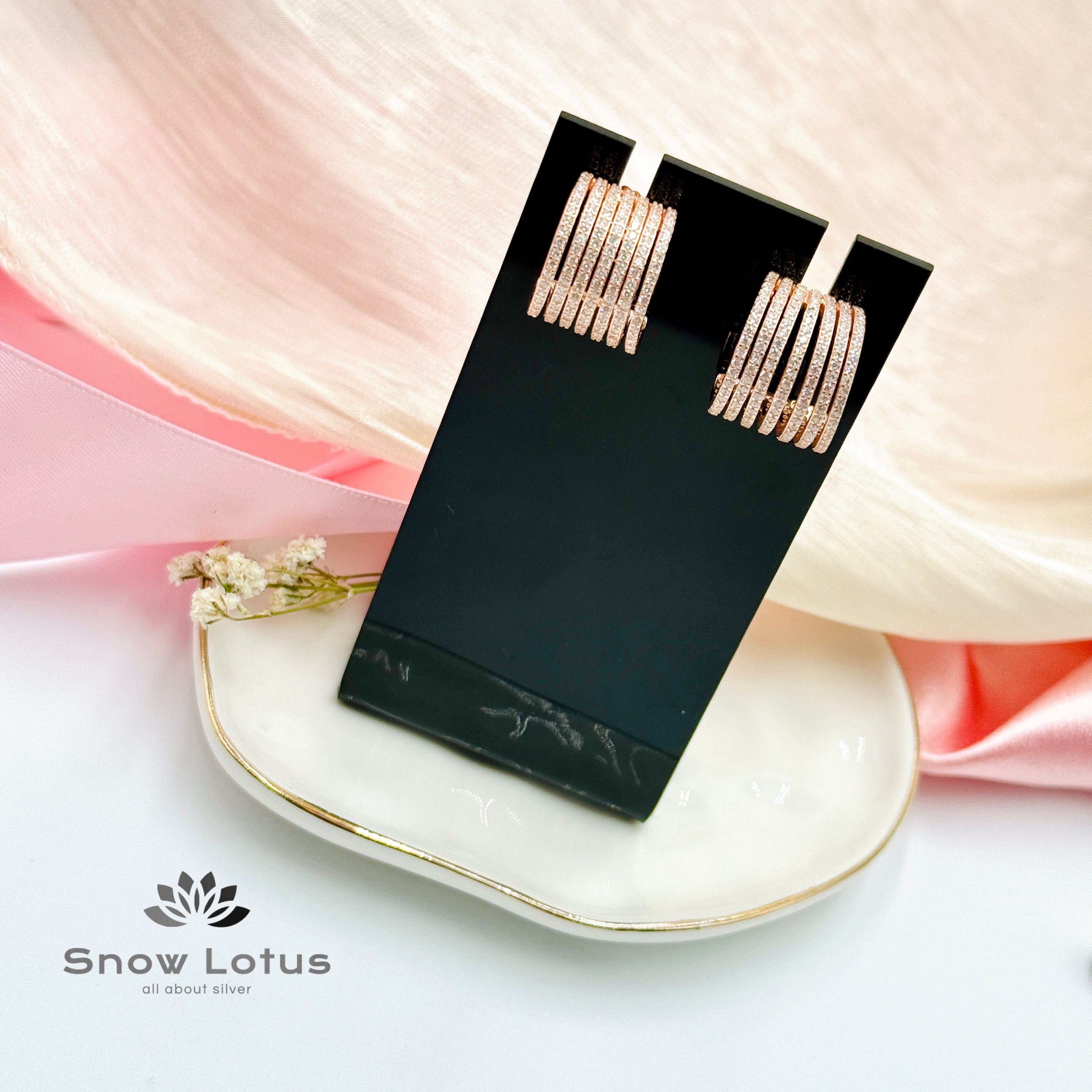 Rose Gold Luxe Layered Earrings