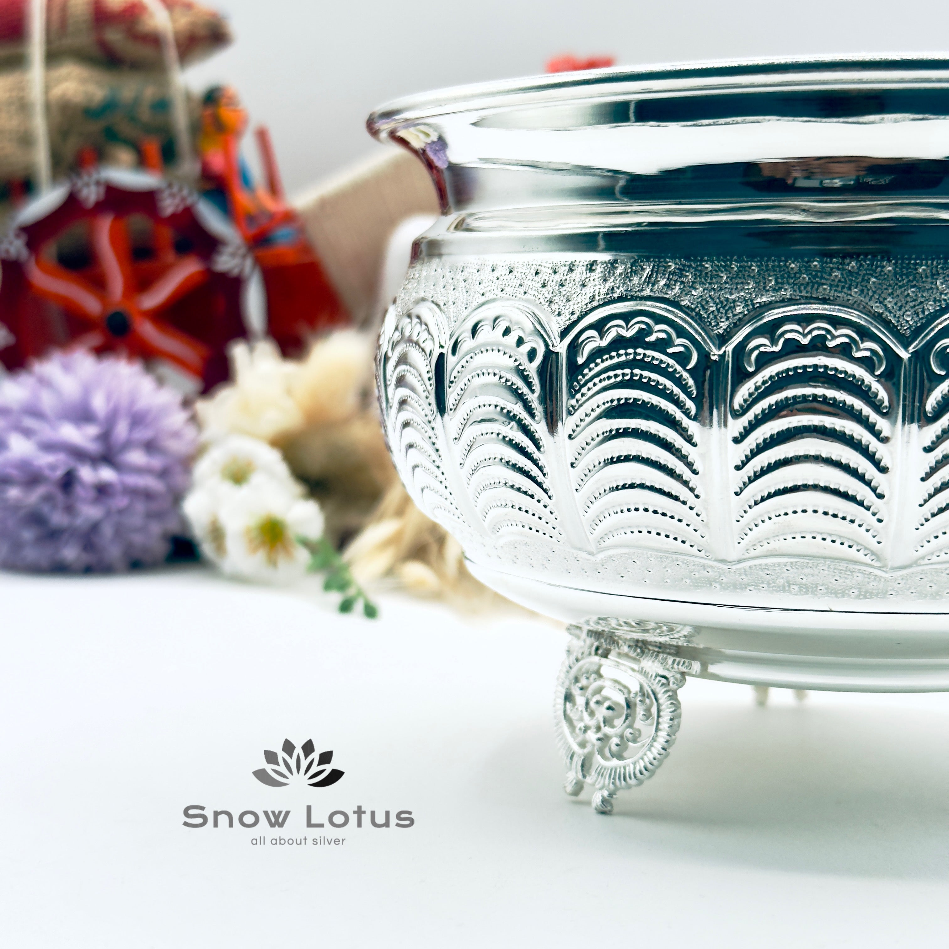 Silver Nakshi Urli Bowl