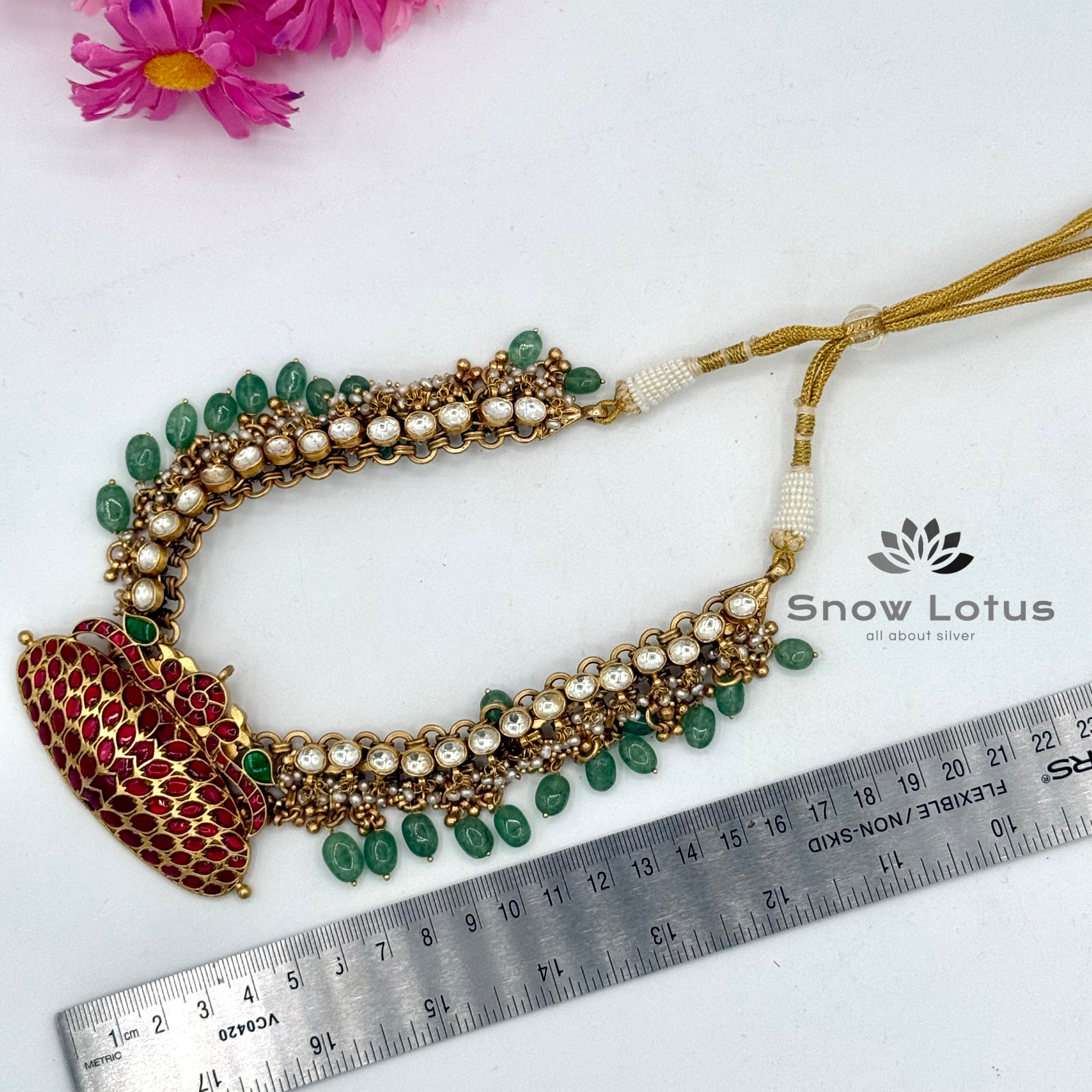 Linked Kundan Neckpeice