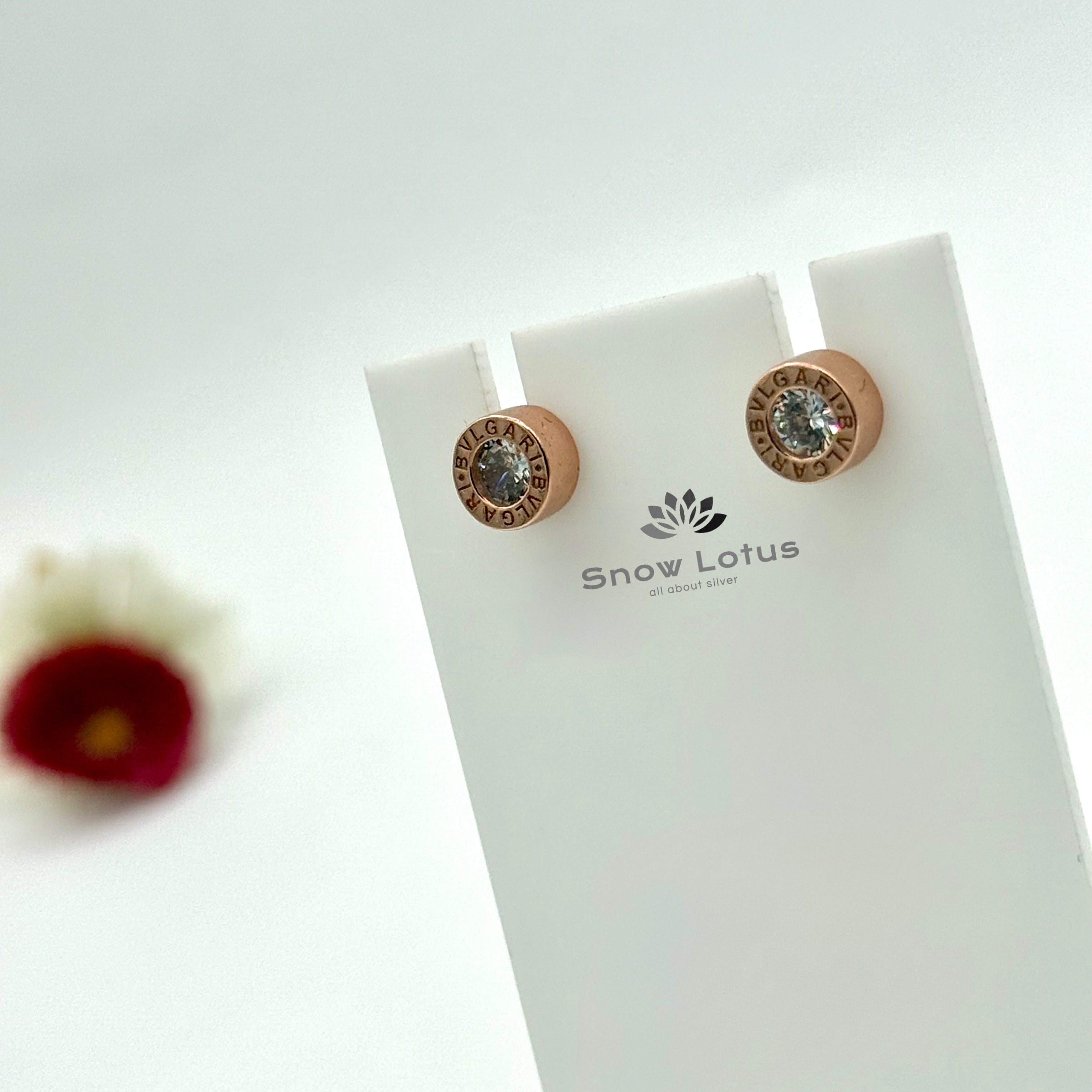 Rose gols CZ Studs