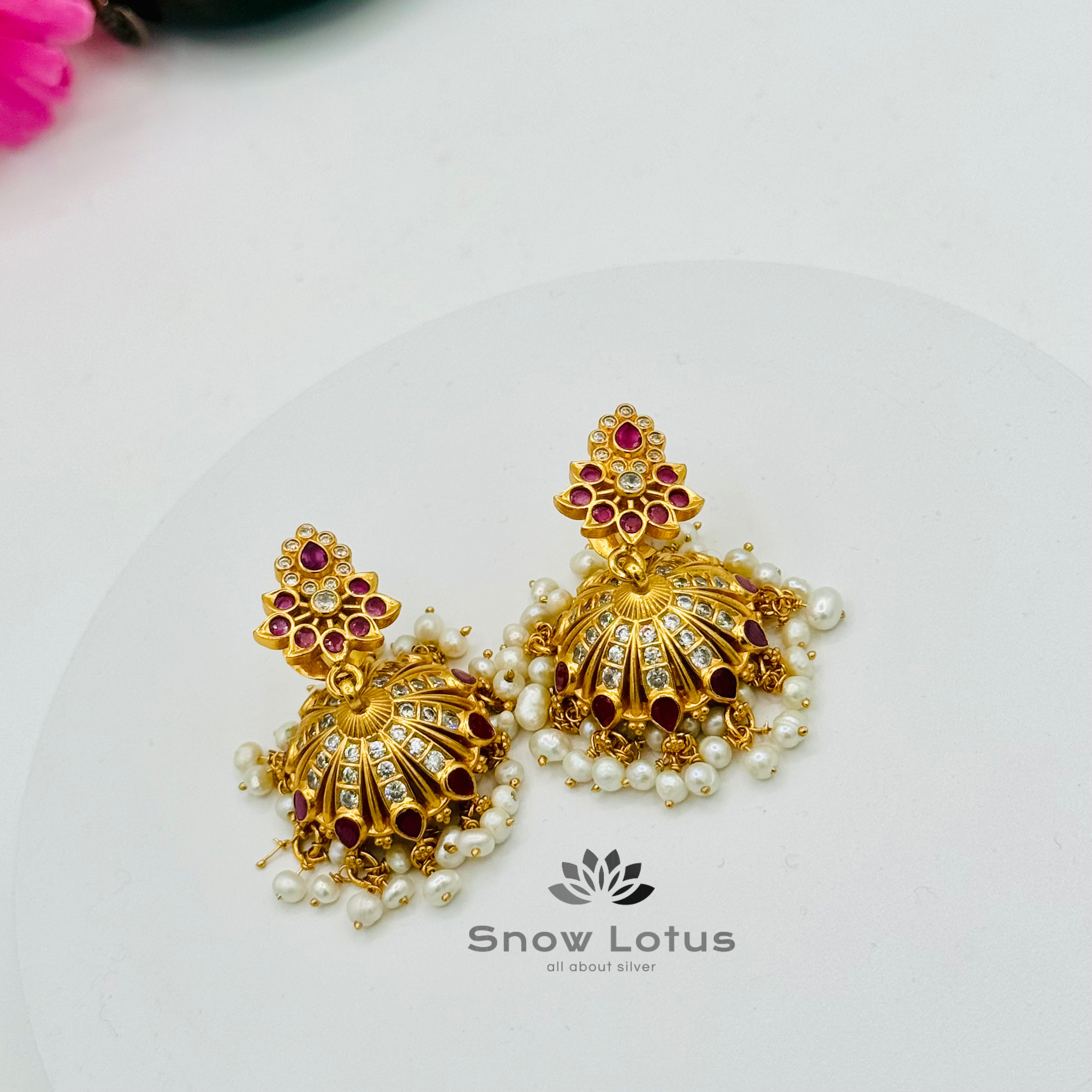 Elegant pearly jhumka