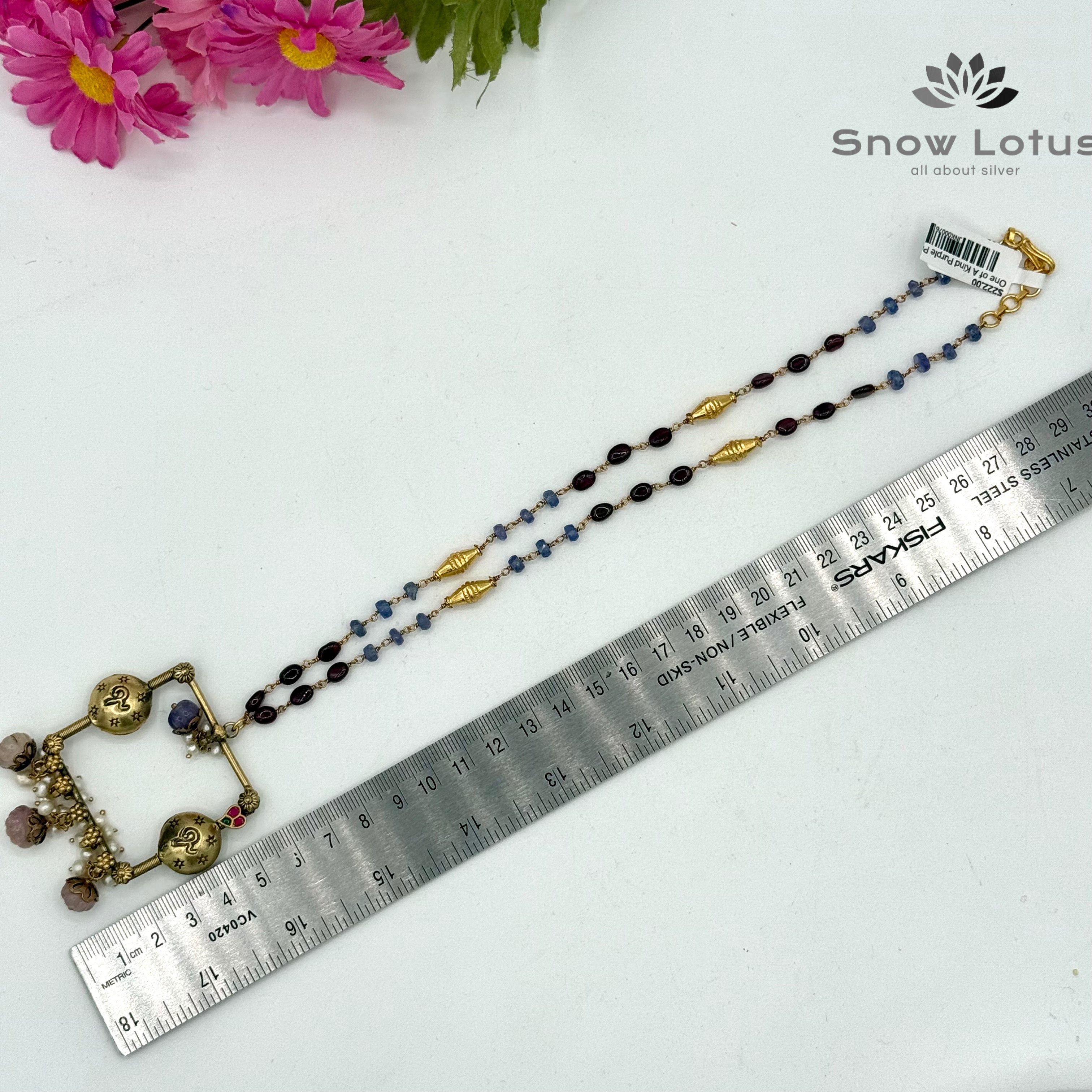 One of A Kind Purple Pearly Neckpiece