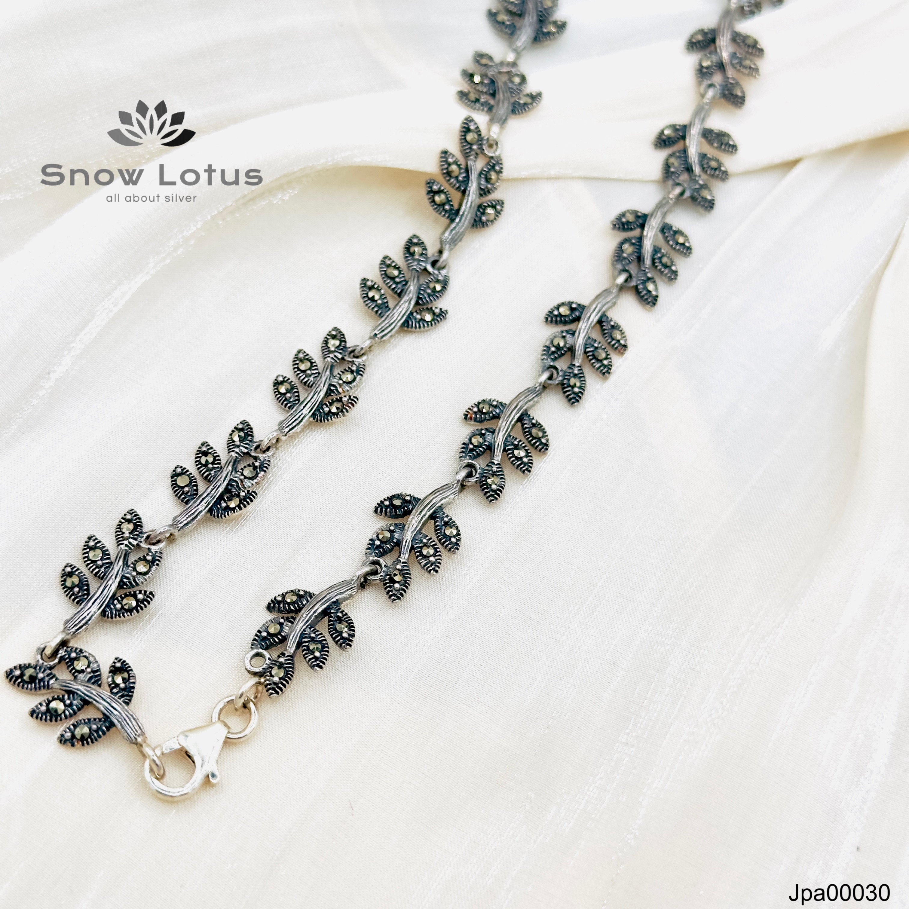 Antic Marcasite Leaf payals