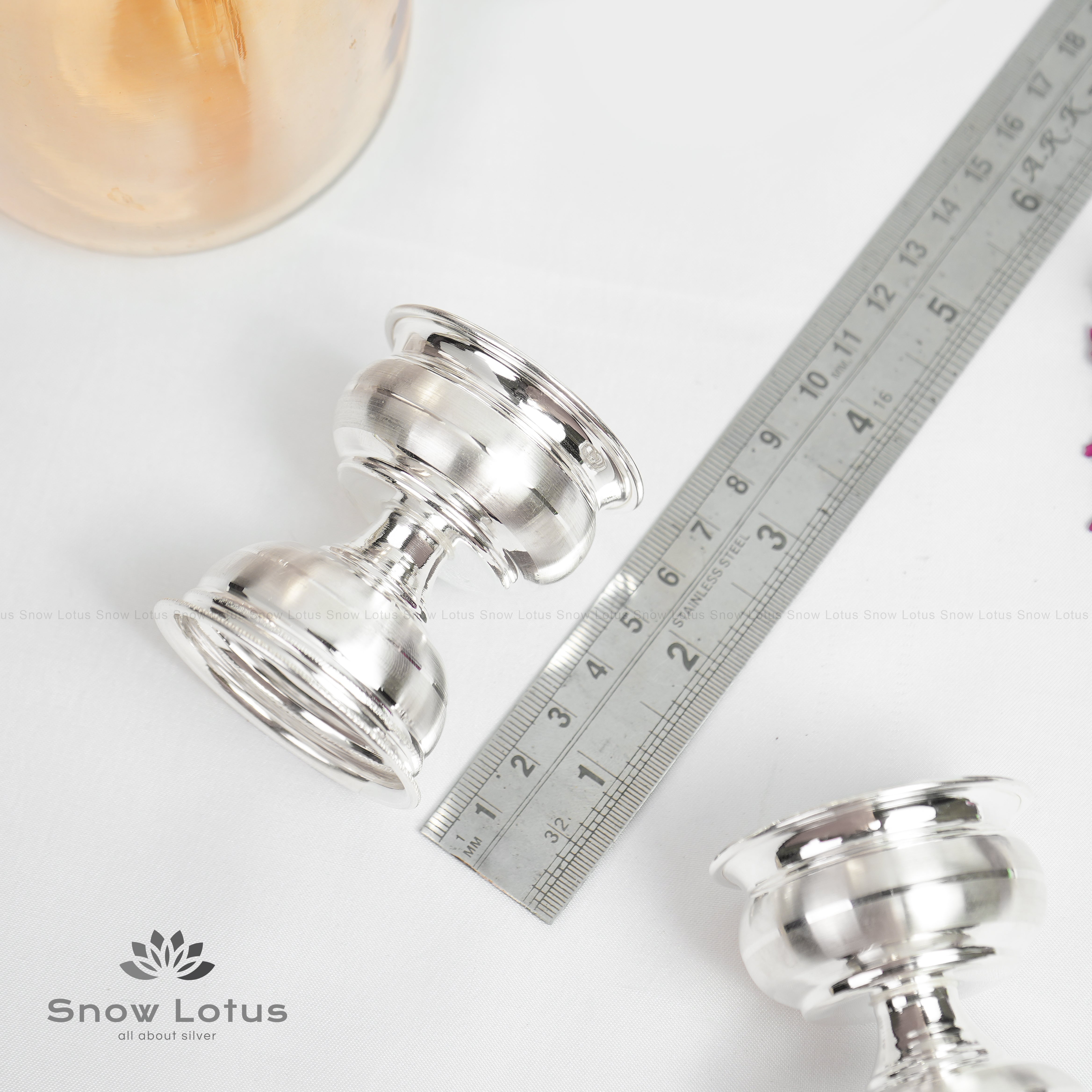 Dull Polish Bottom Knot Akhanda Diyas Pair