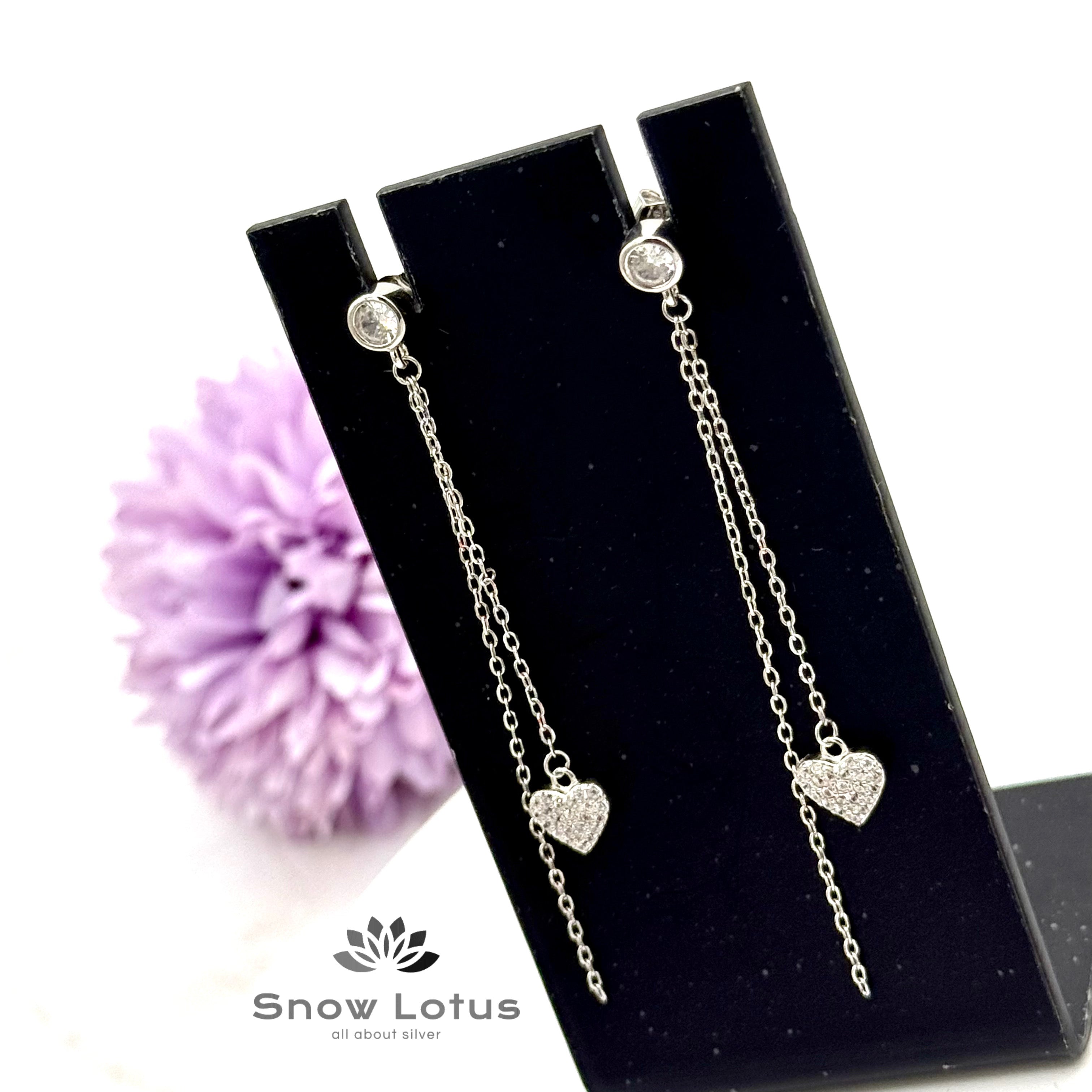 Heart CZ Earrings