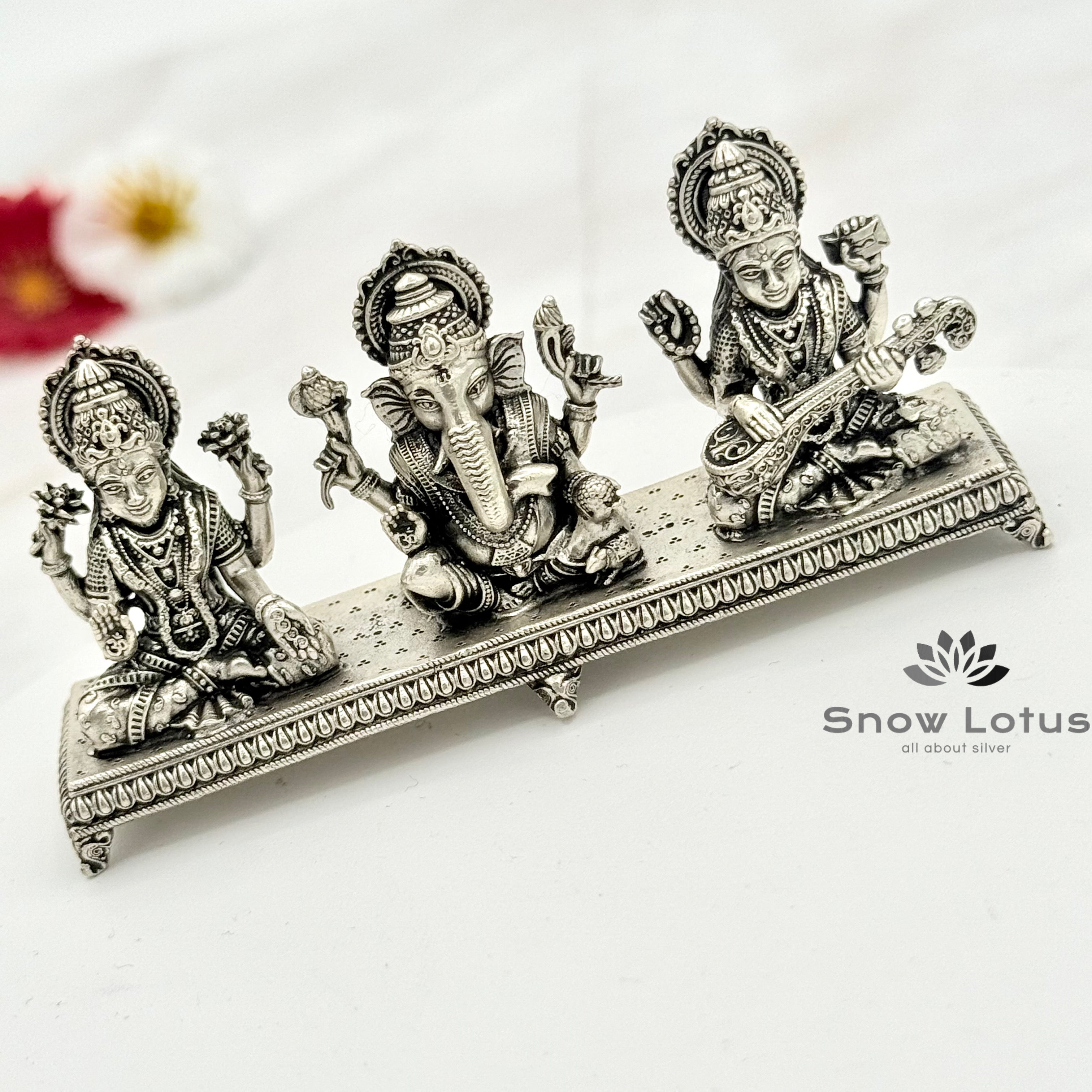 Lakshmi Ganesh Saraswathi Antique 3D