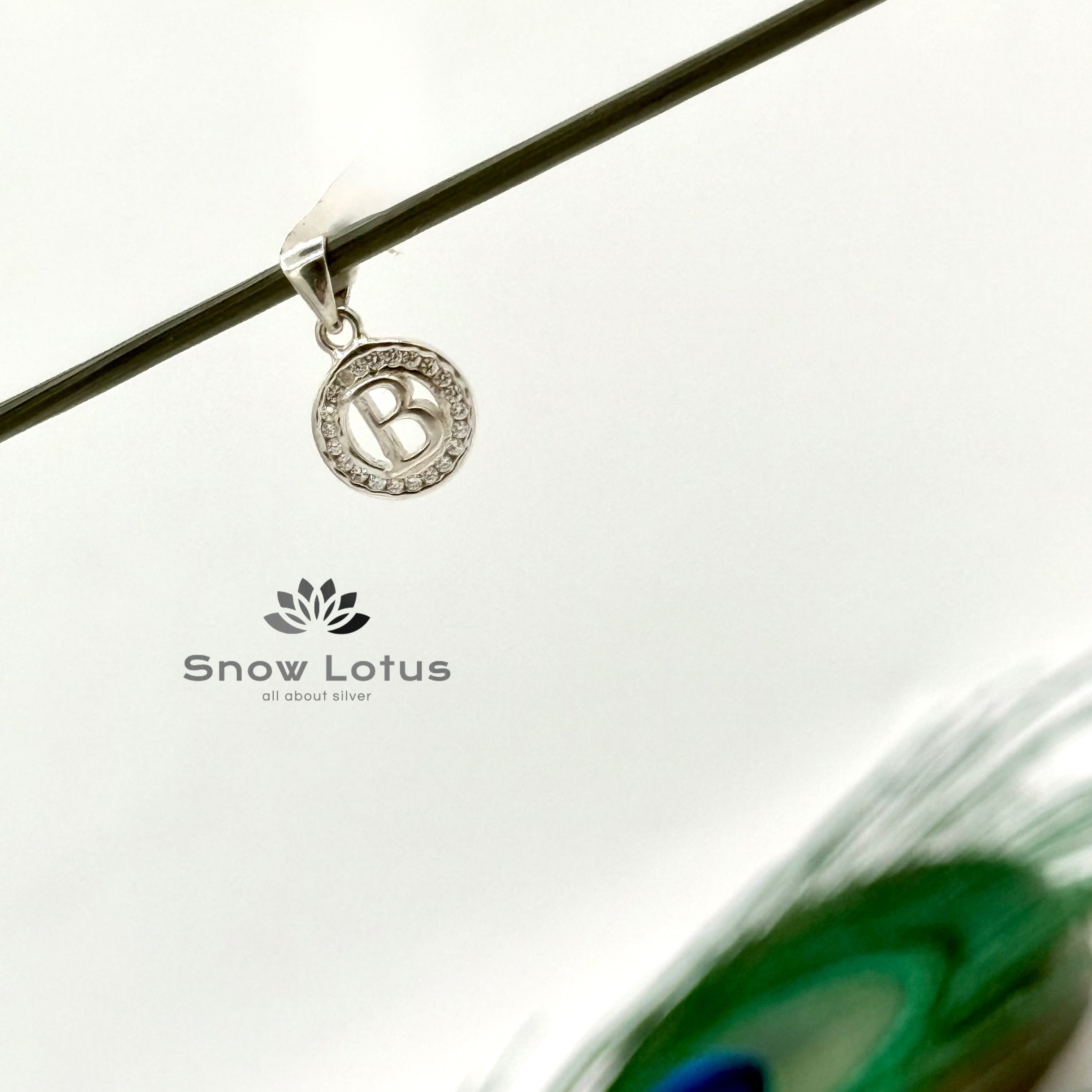 B Alphabet CZ Pendant