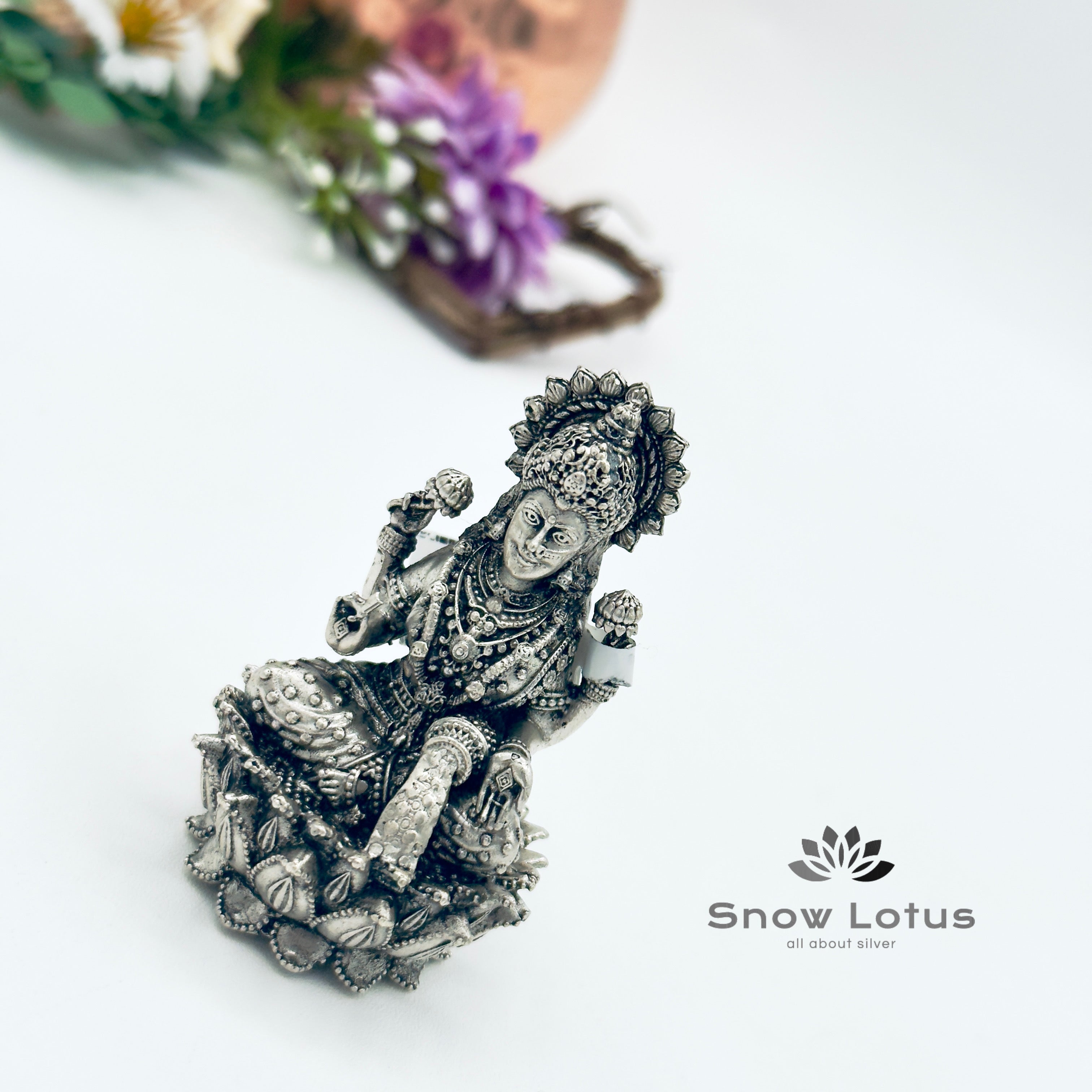 Lakshmi on Lotus work 3D Hallow
