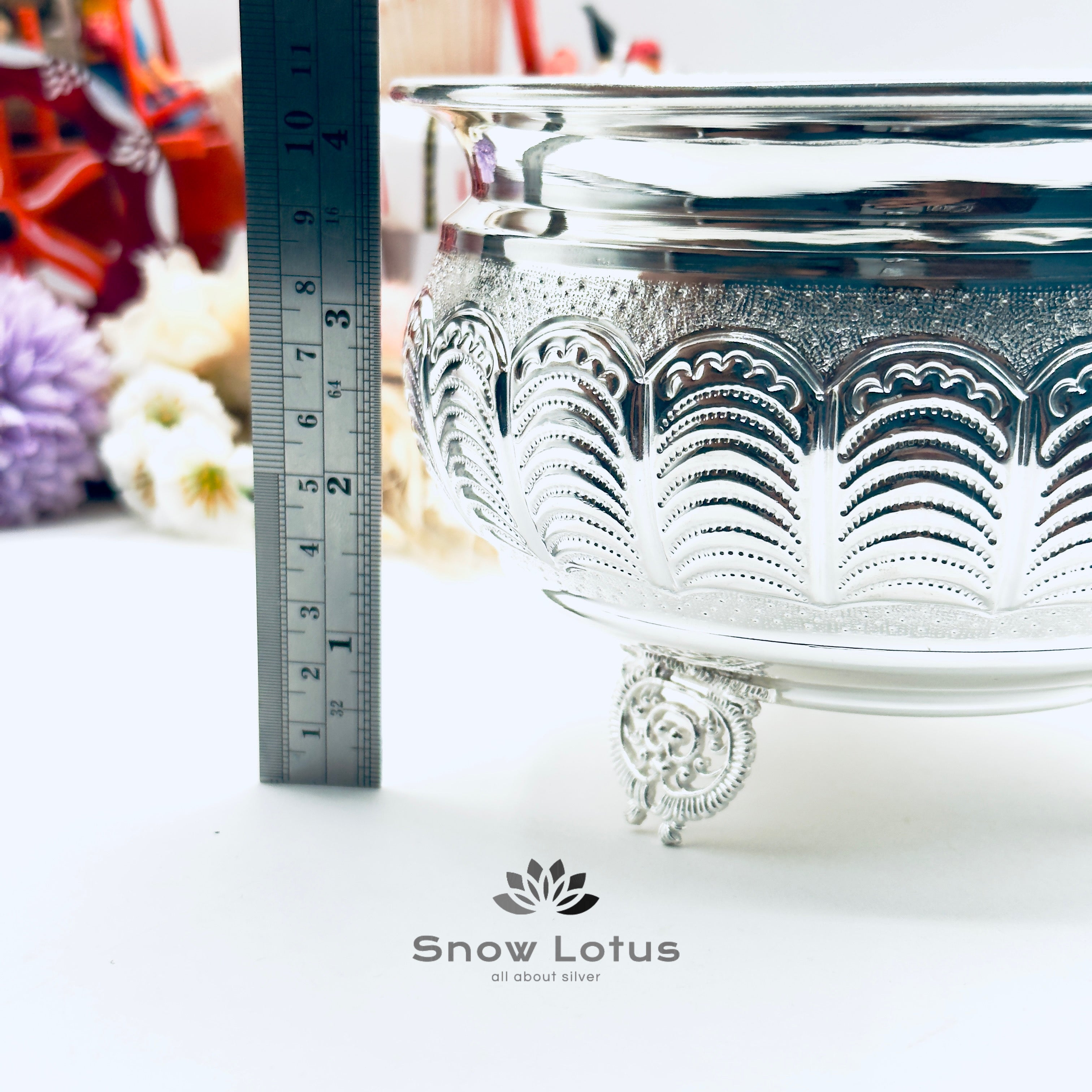 Silver Nakshi Urli Bowl