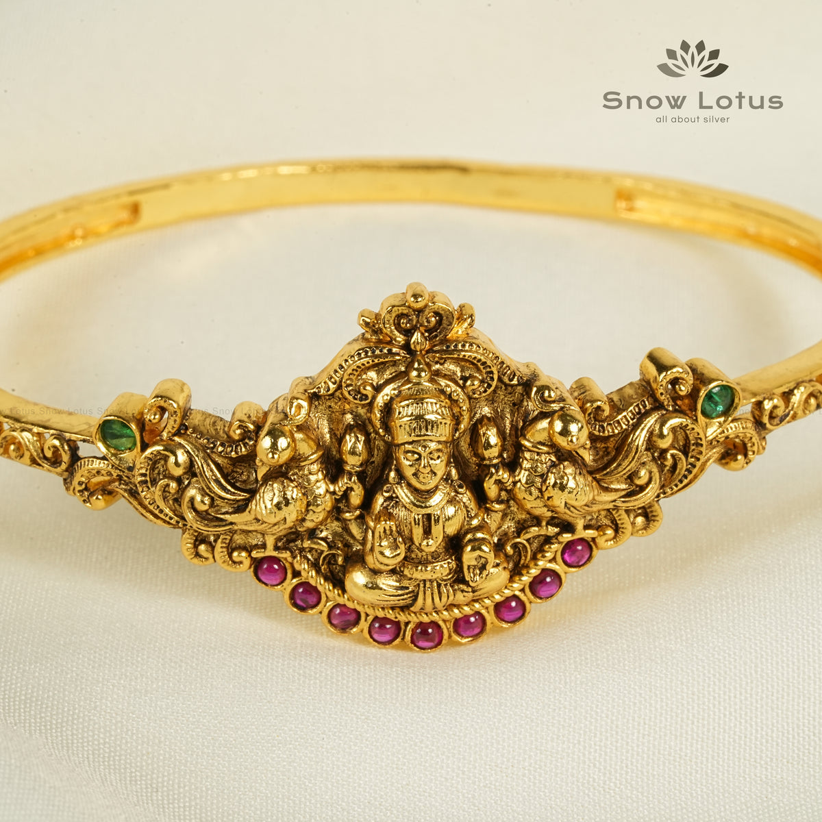 Heritage Lakshmi Antique Oval Kada Bracelet