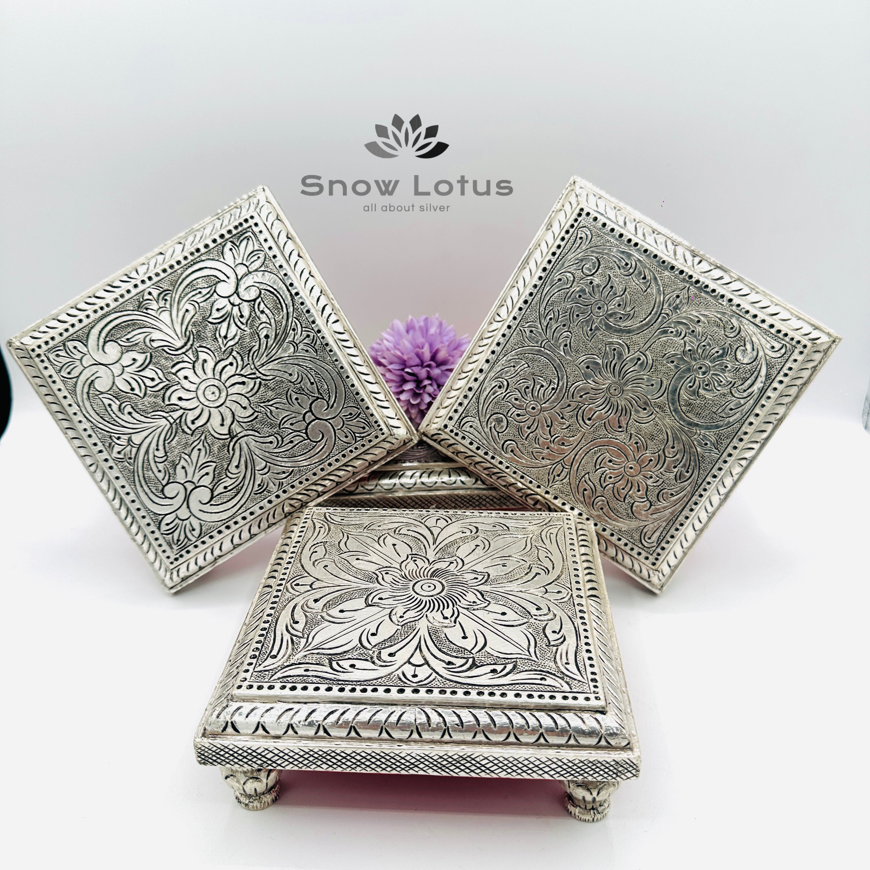 999 Silver Peetam Square (Teak wood)