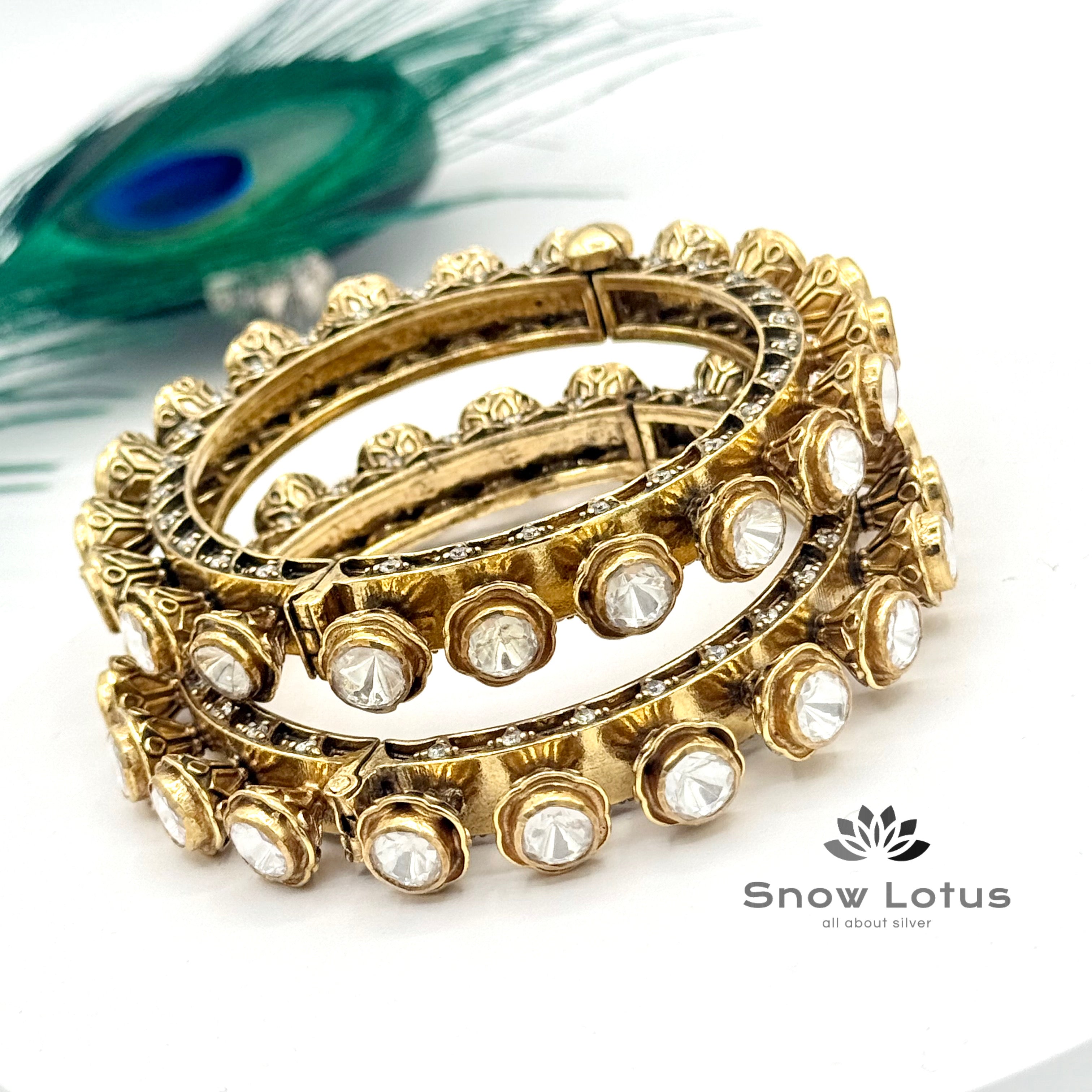 Polki Big stones Bangles Single