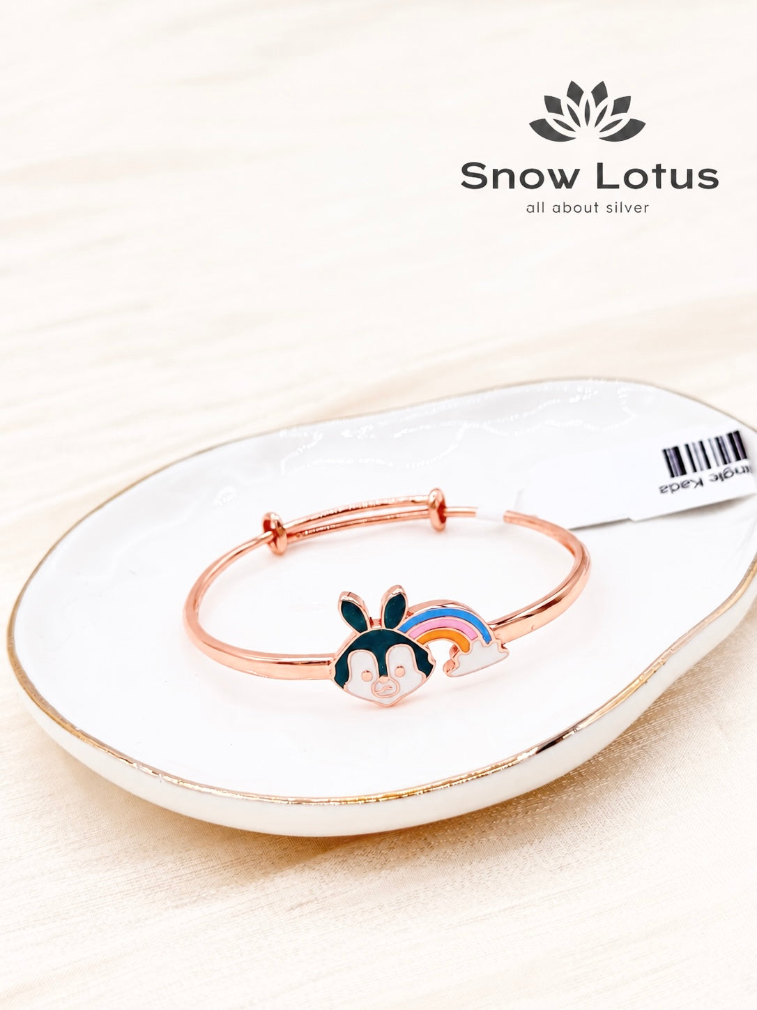 Rainbow Rose Gold Single Kada