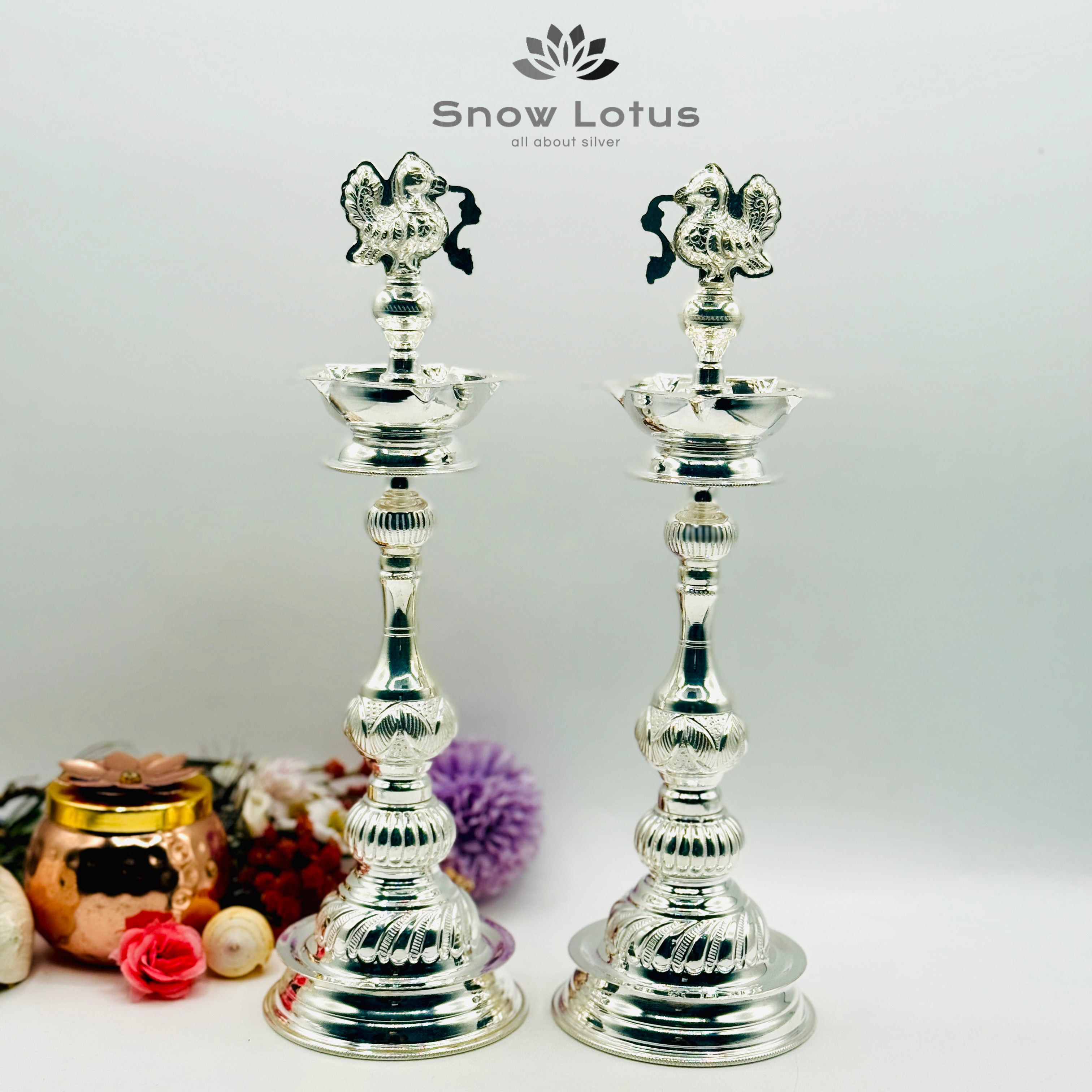 Long Diyas Nakshi with Peacock M3