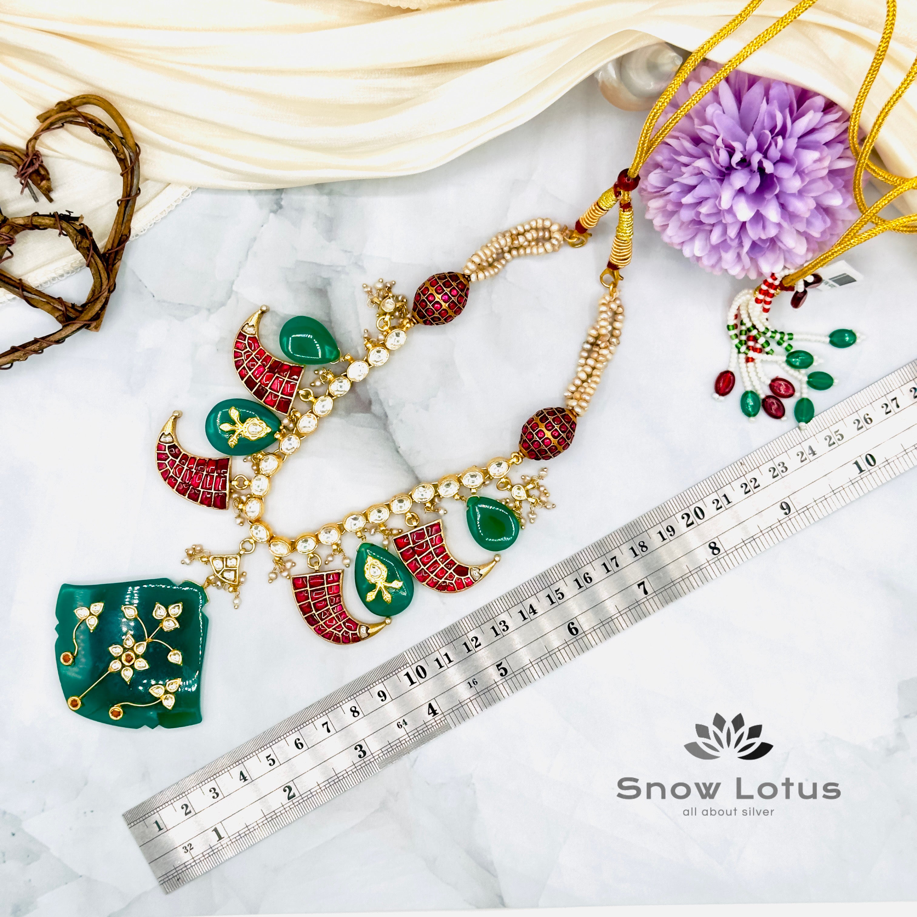 One of a kind Kundan Jade Neckpeice