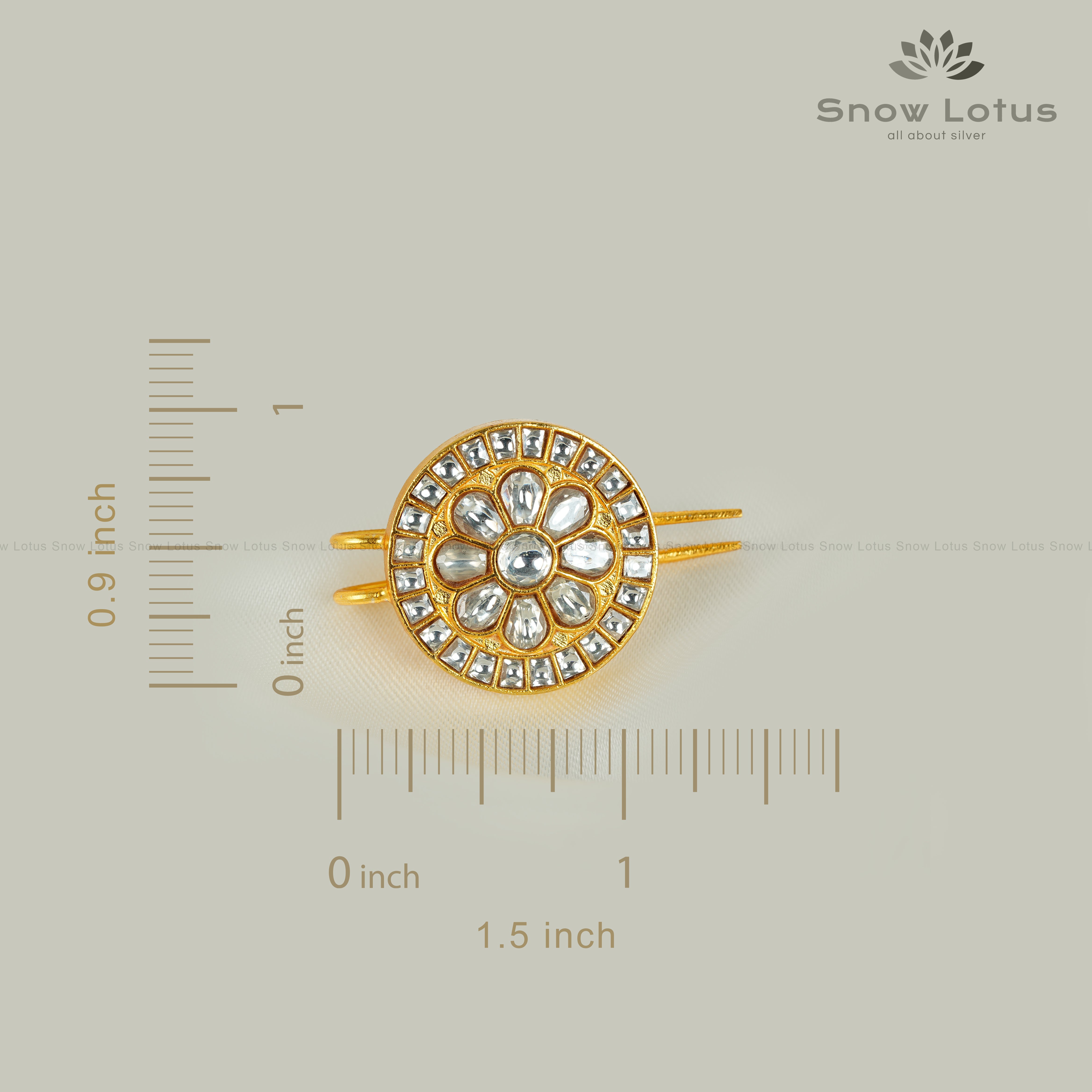 White Kundan Juda Pin