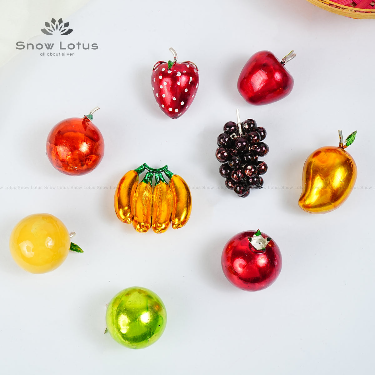 Multi colored Enamel Fruit Set