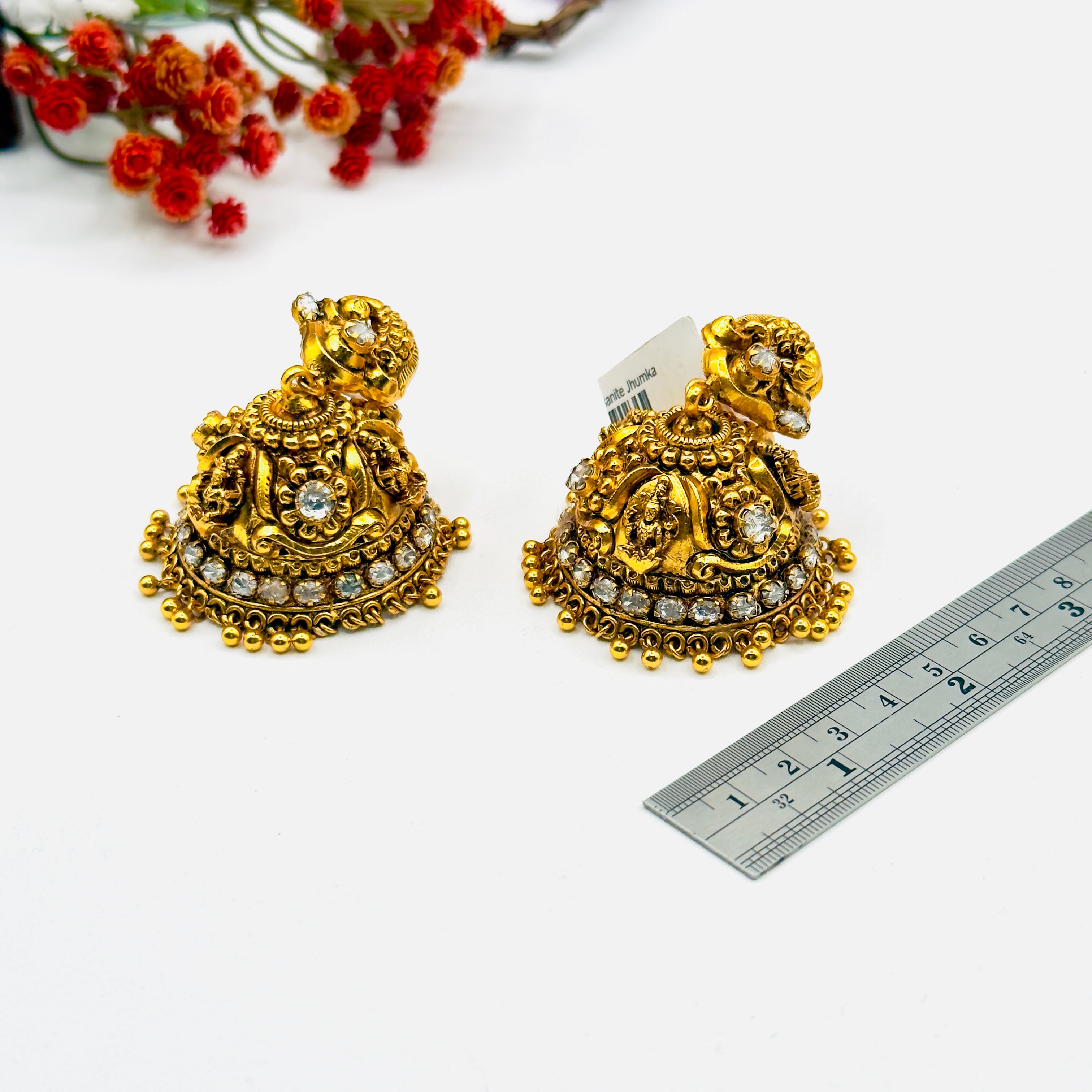 Big Bell Lakshmi Moissanite Jhumka