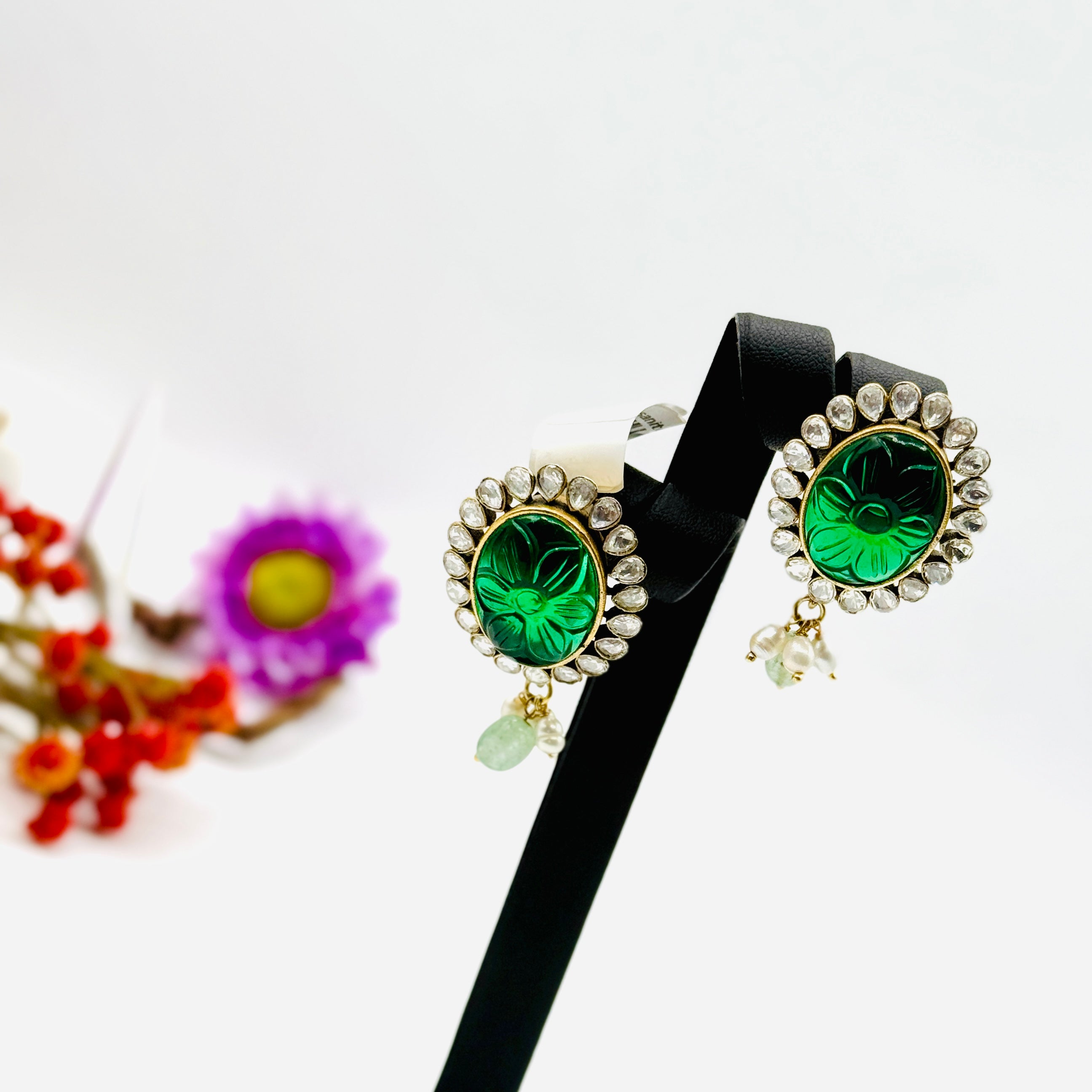 Greeny Moissanite Studs