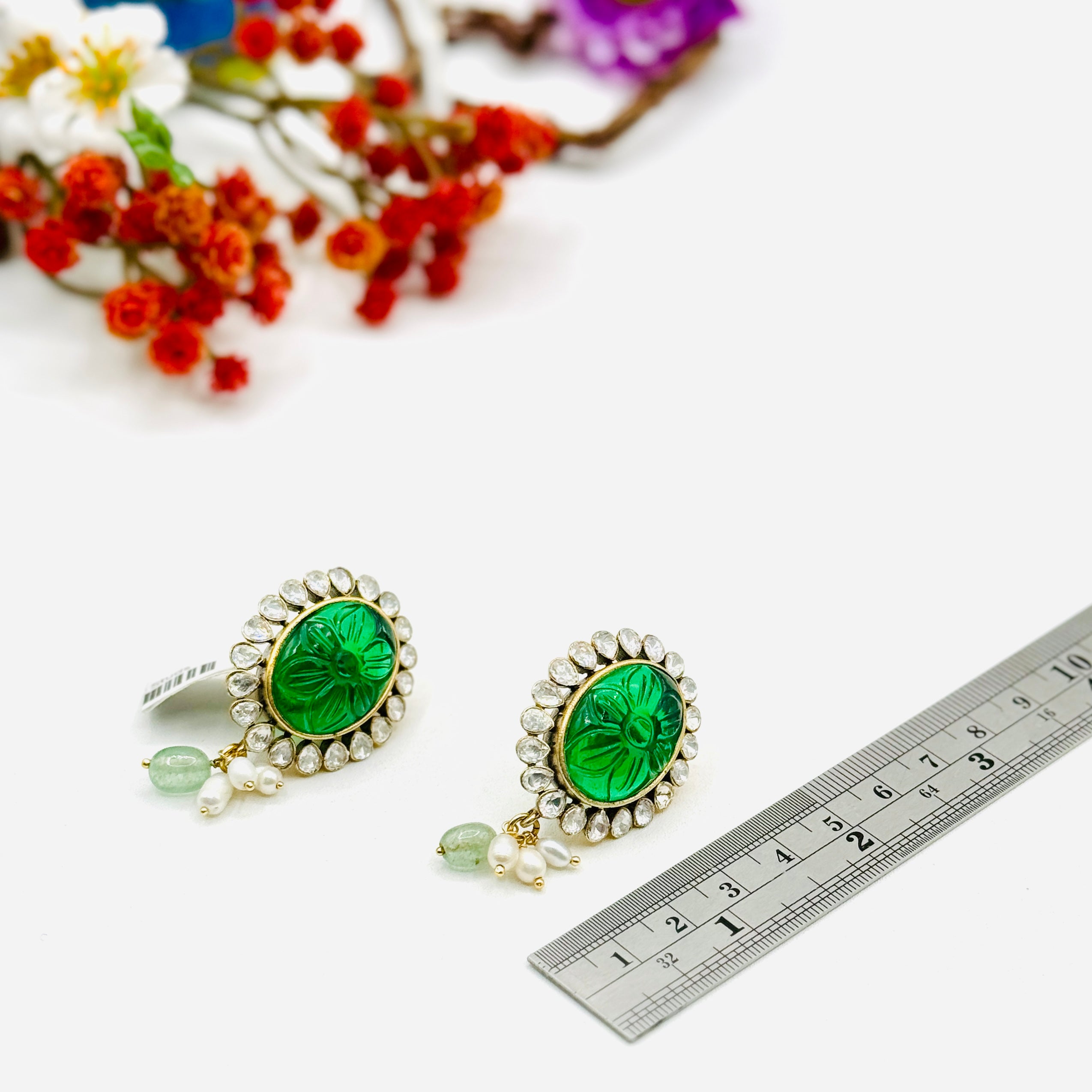 Greeny Moissanite Studs