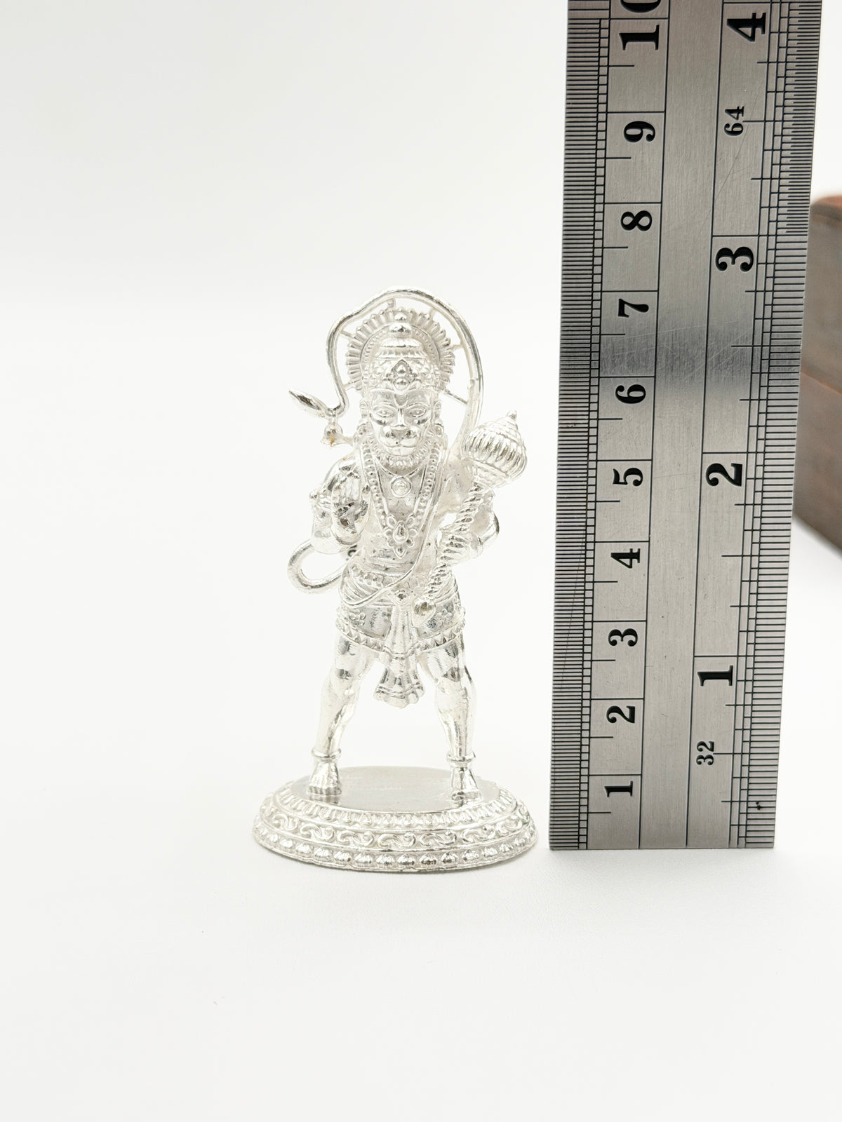 Abhaya Hanuman Silver Solid 3D
