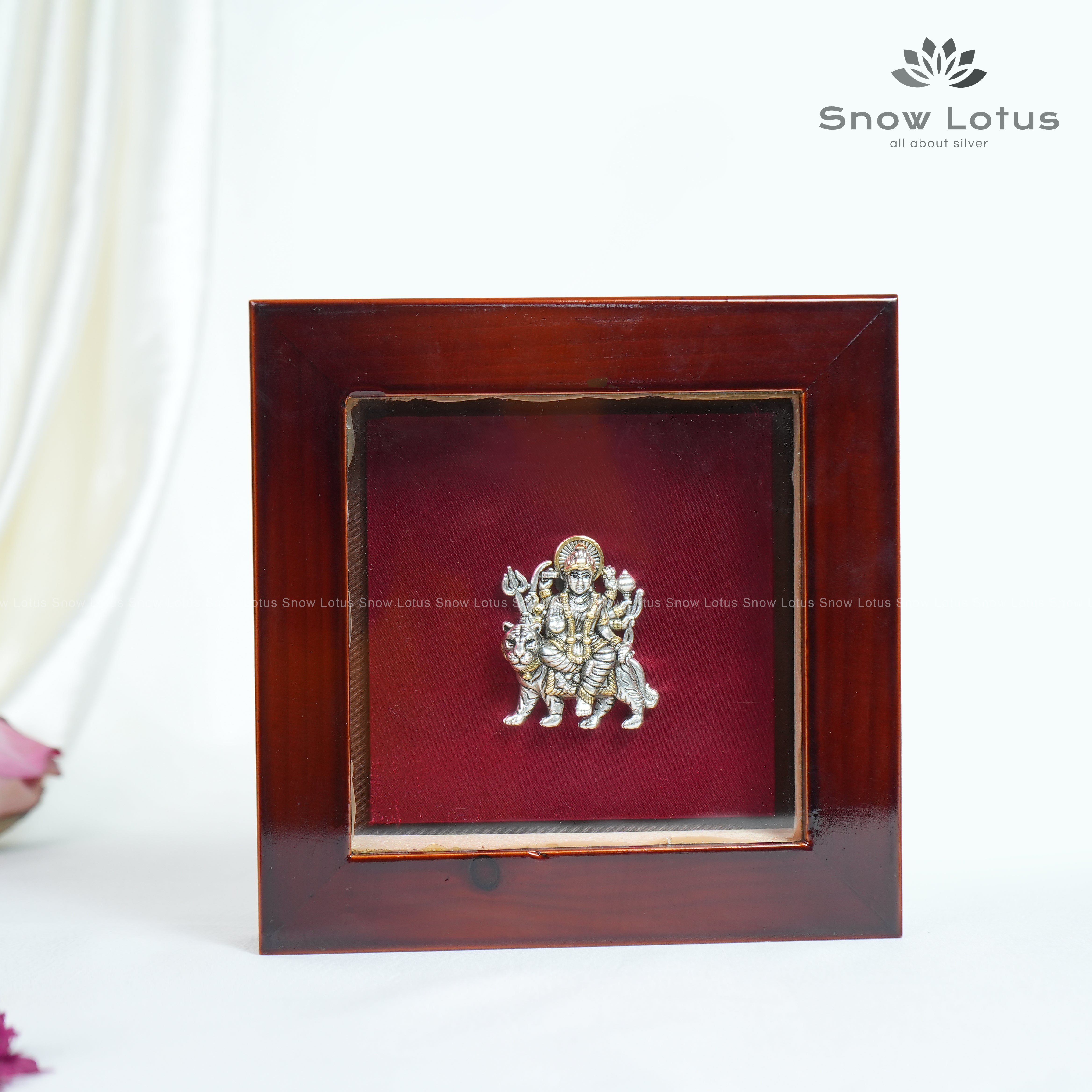 Antique 925 Durga Devi Frame 7*7