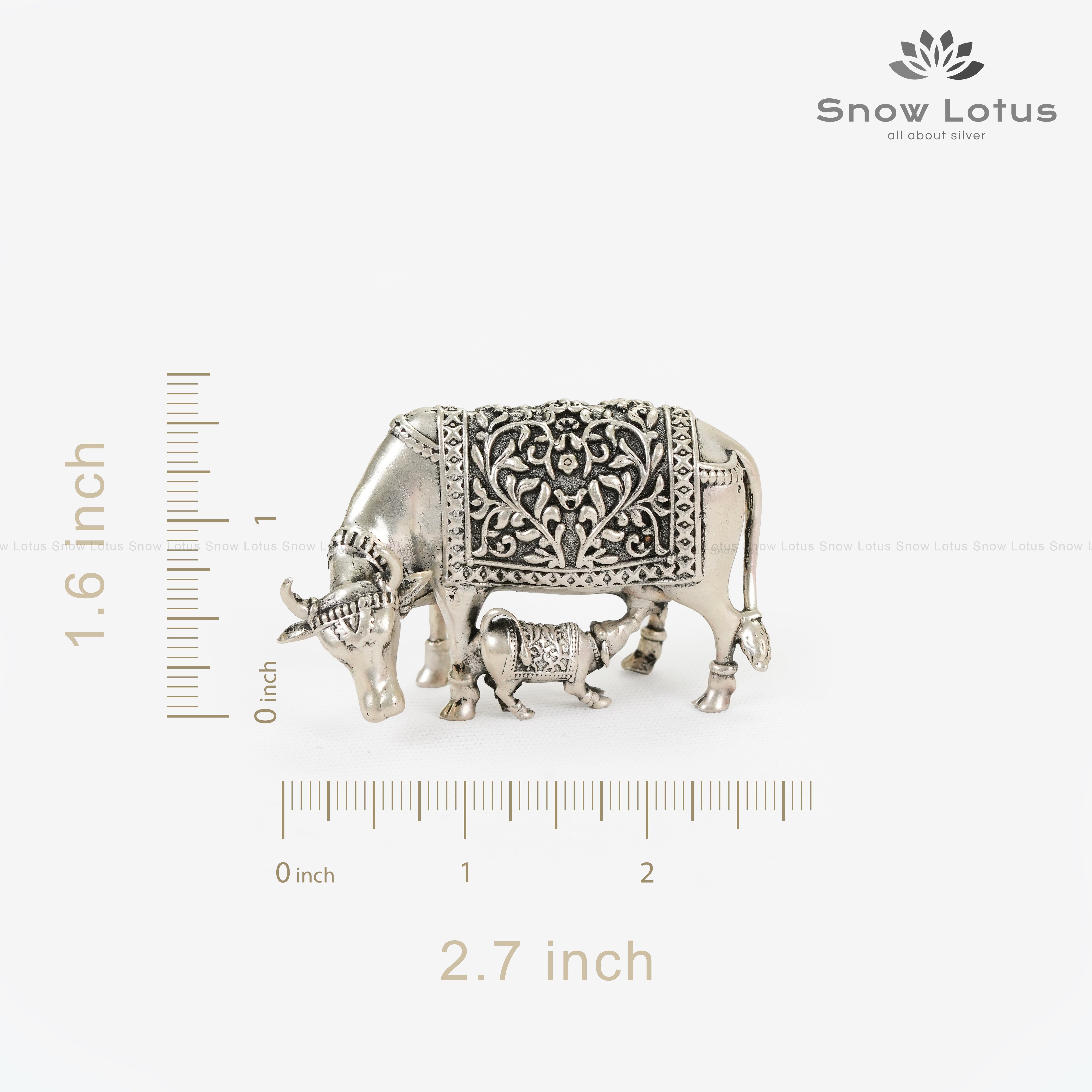 Cow and Calf Antique Hollow 3D