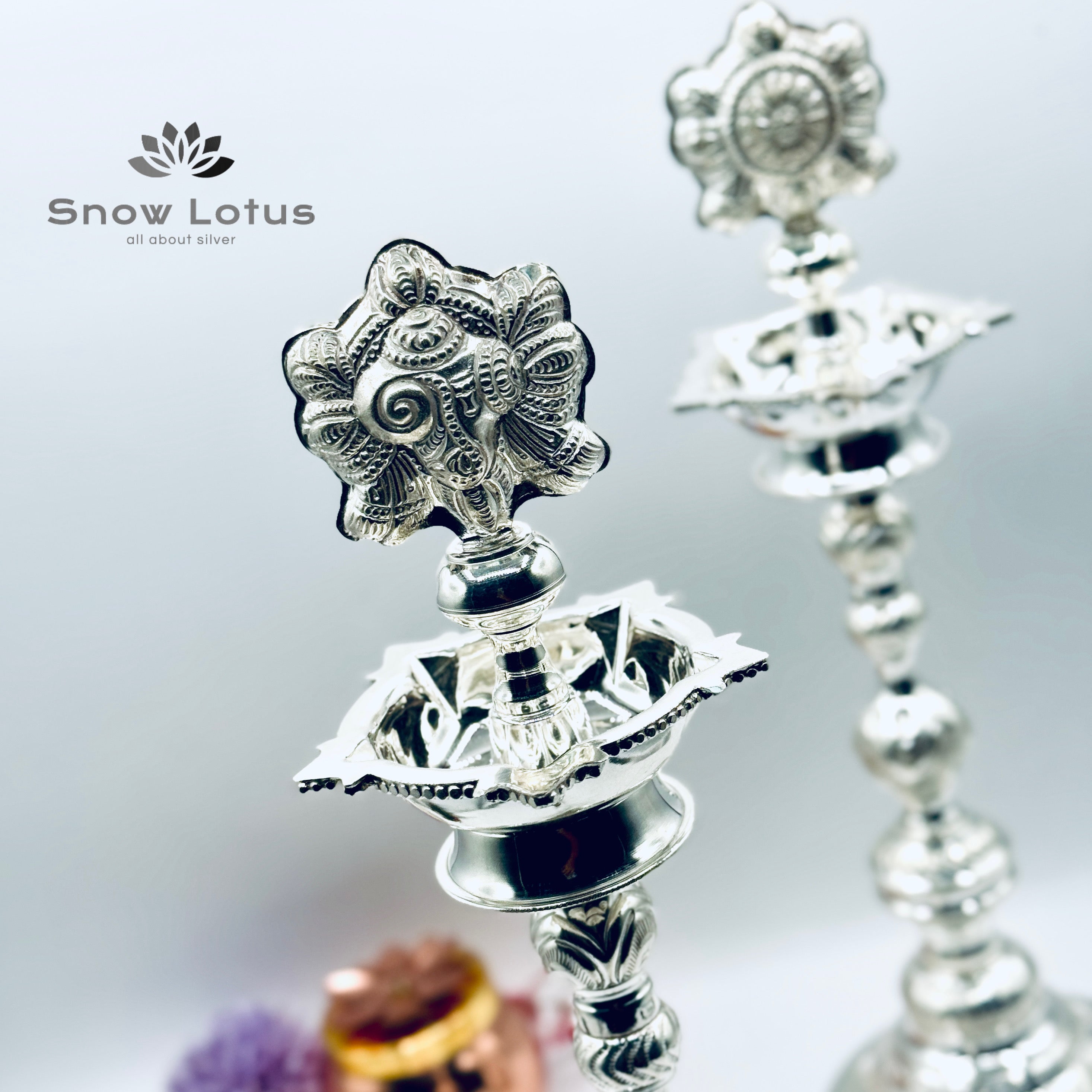 Silver Shanku chakra Diya
