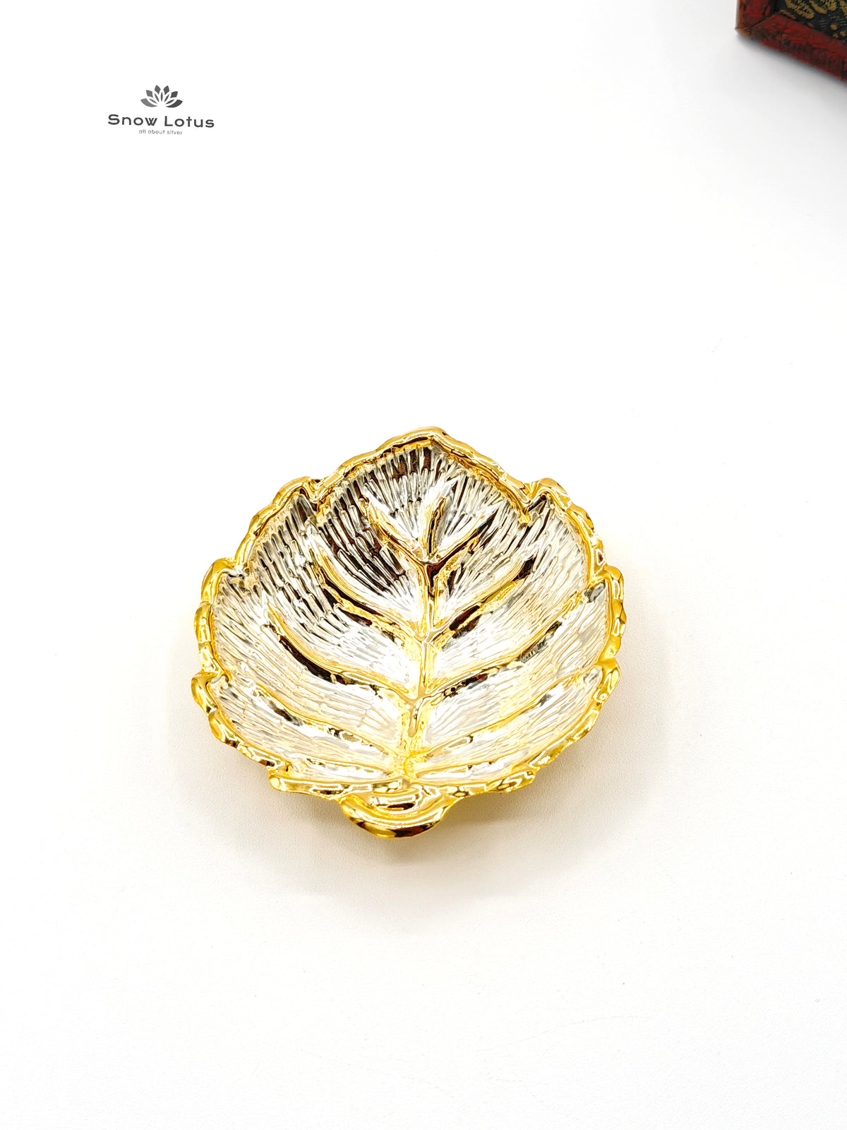 Gold Polish Leaf Bowl