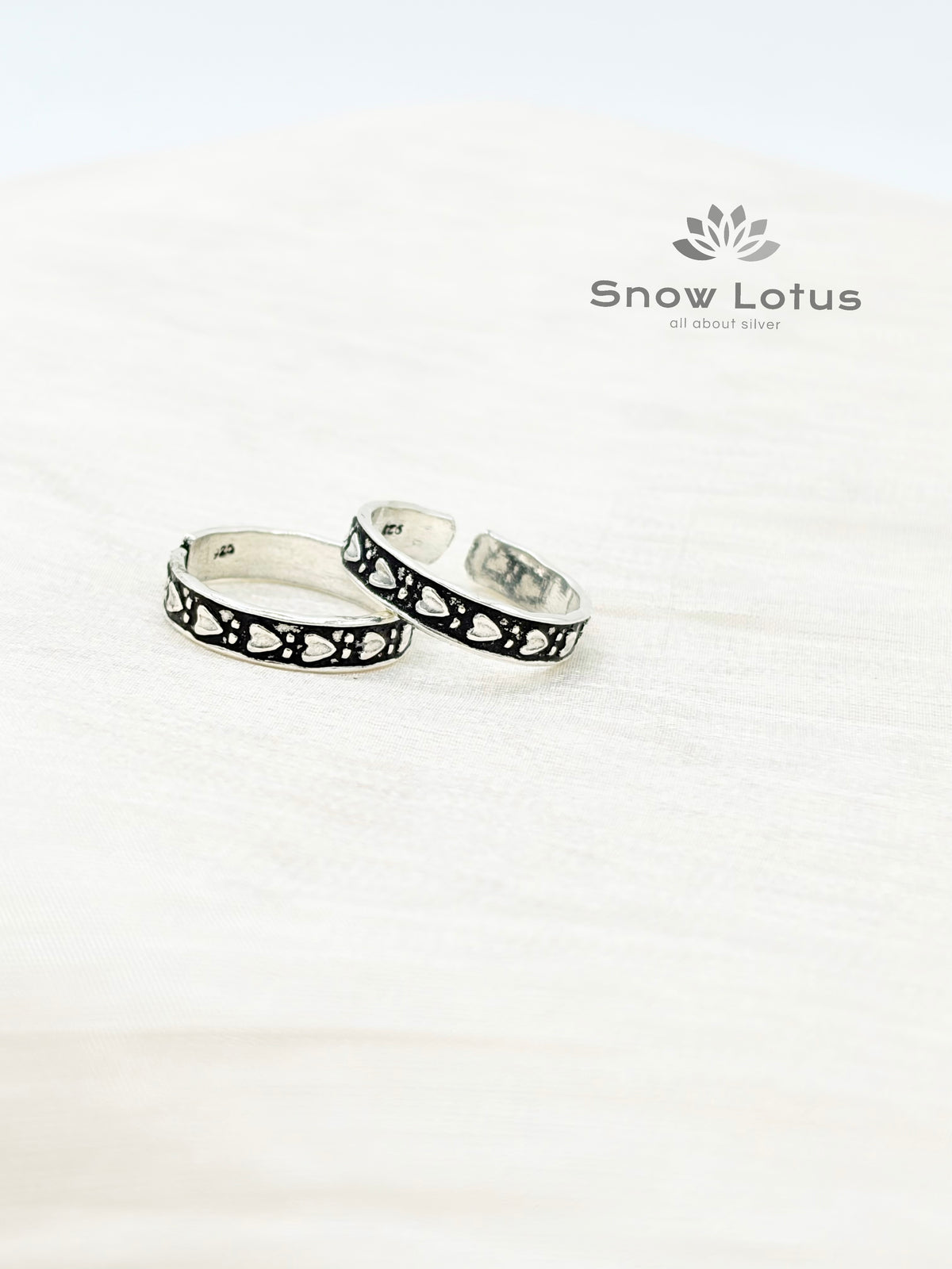 Heart Oxidised Toebands