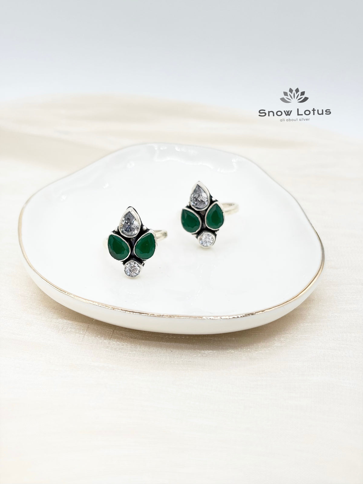 Toe Rings Cut Stone M11