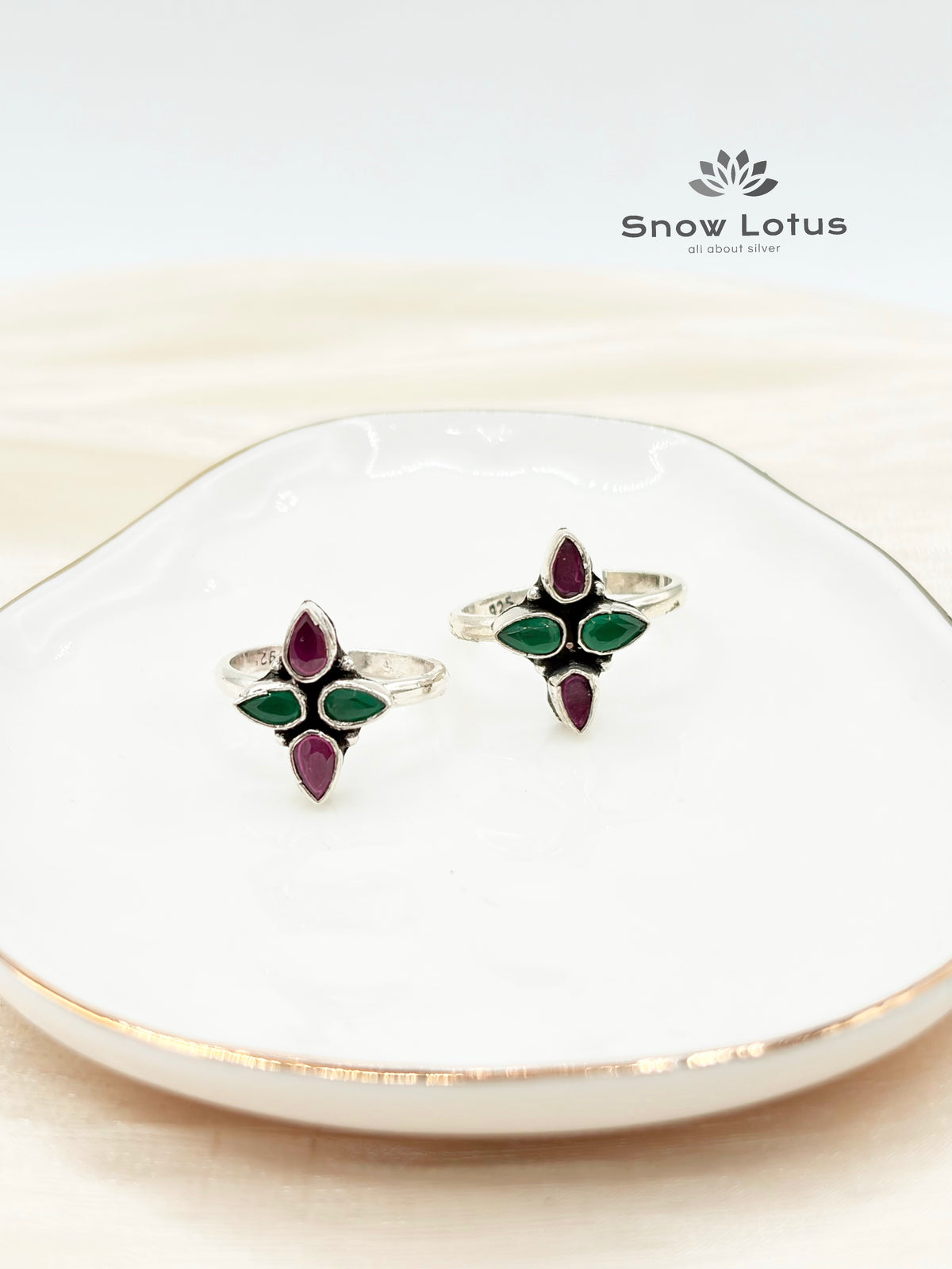 Toe Rings Cut Stone M15