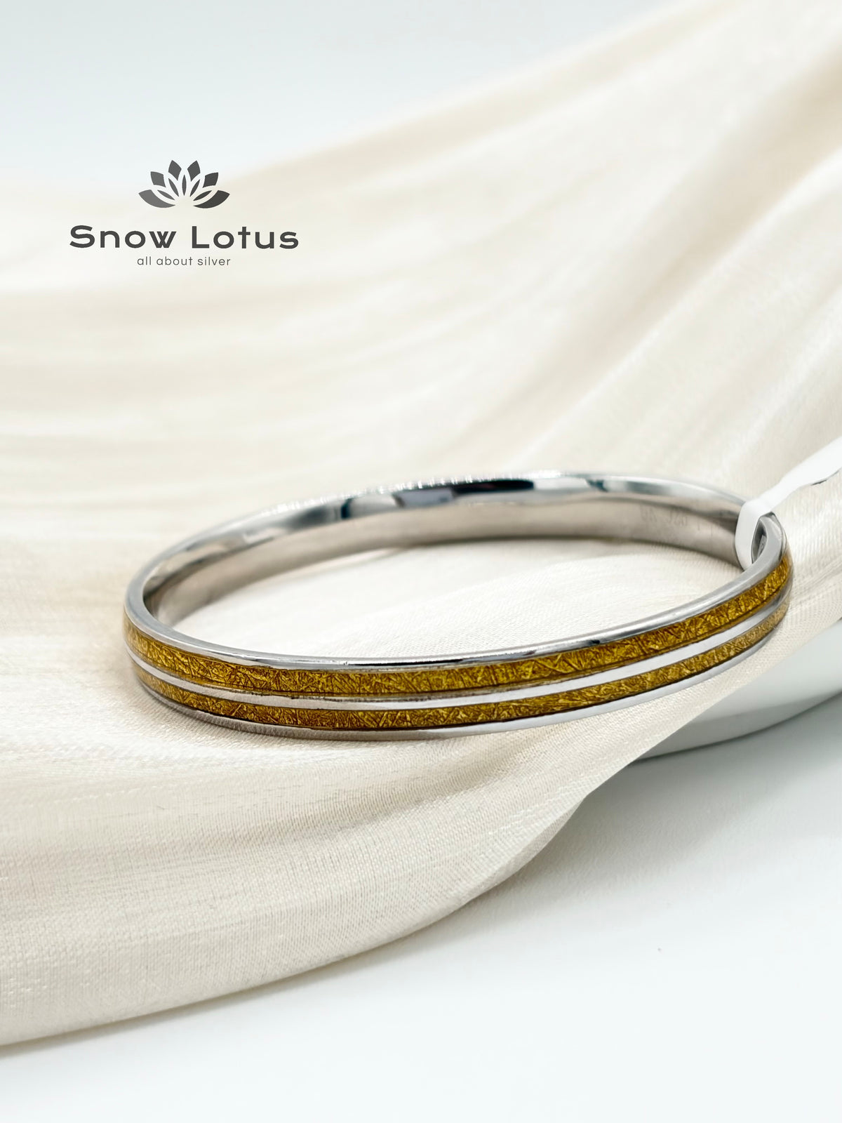 Golden Lined Single Baby Bangle 1.12 inch