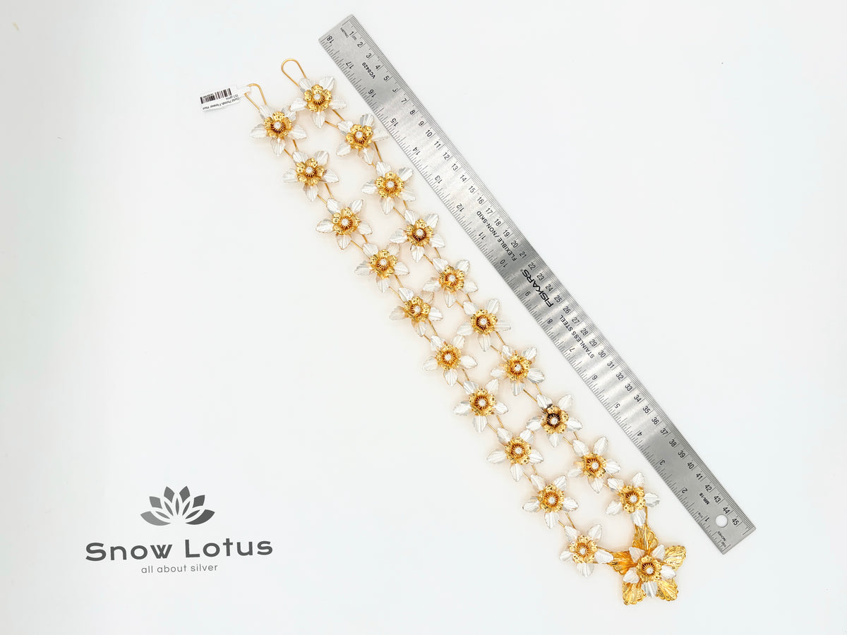 Gold Polish Flower Haaram/Mala M3