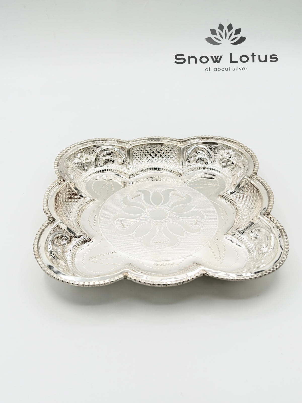 Pooja Plate Nakshi Arch shaped Square