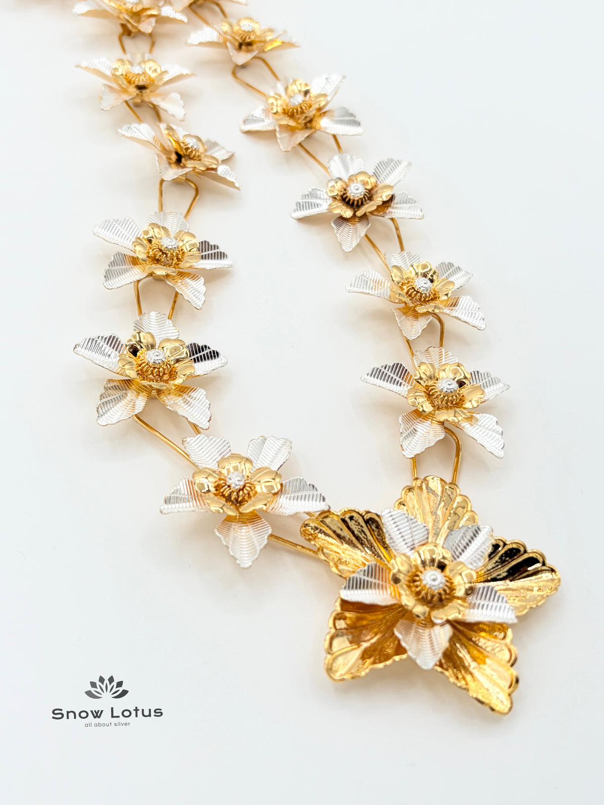 Gold Polish Flower Haaram/Mala M3